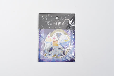 Q-Lia Starry Sky Flake Sticker - Night Coffee Shop