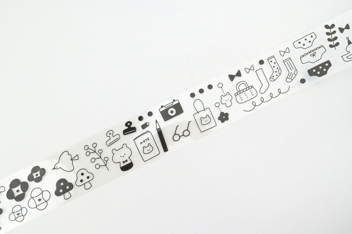 Item OSP x mizutama Clear Roll Stickers - Smile Monochrome - 50mm