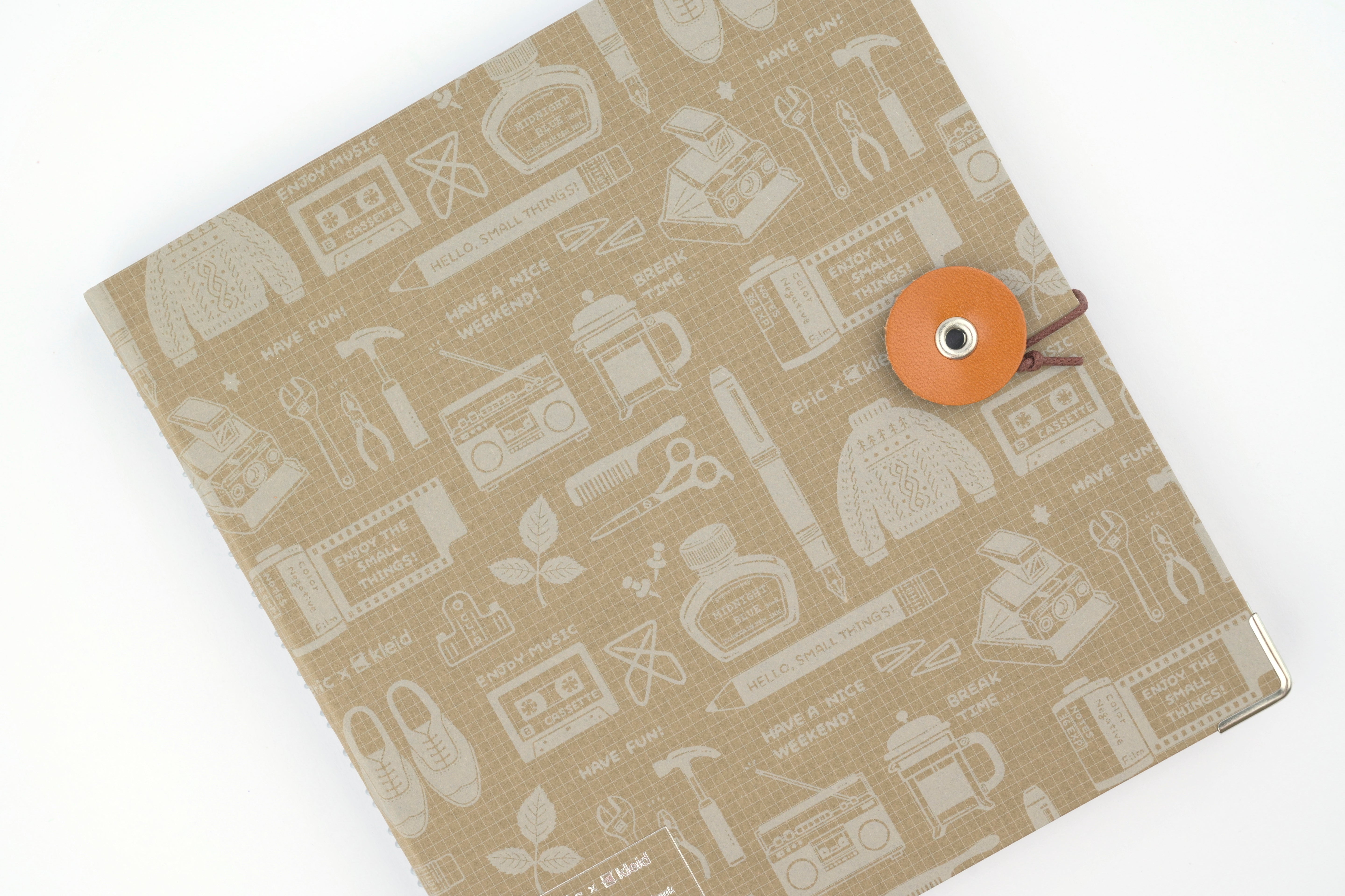 Kleid x eric String-Tie Notebook - 2mm Grid