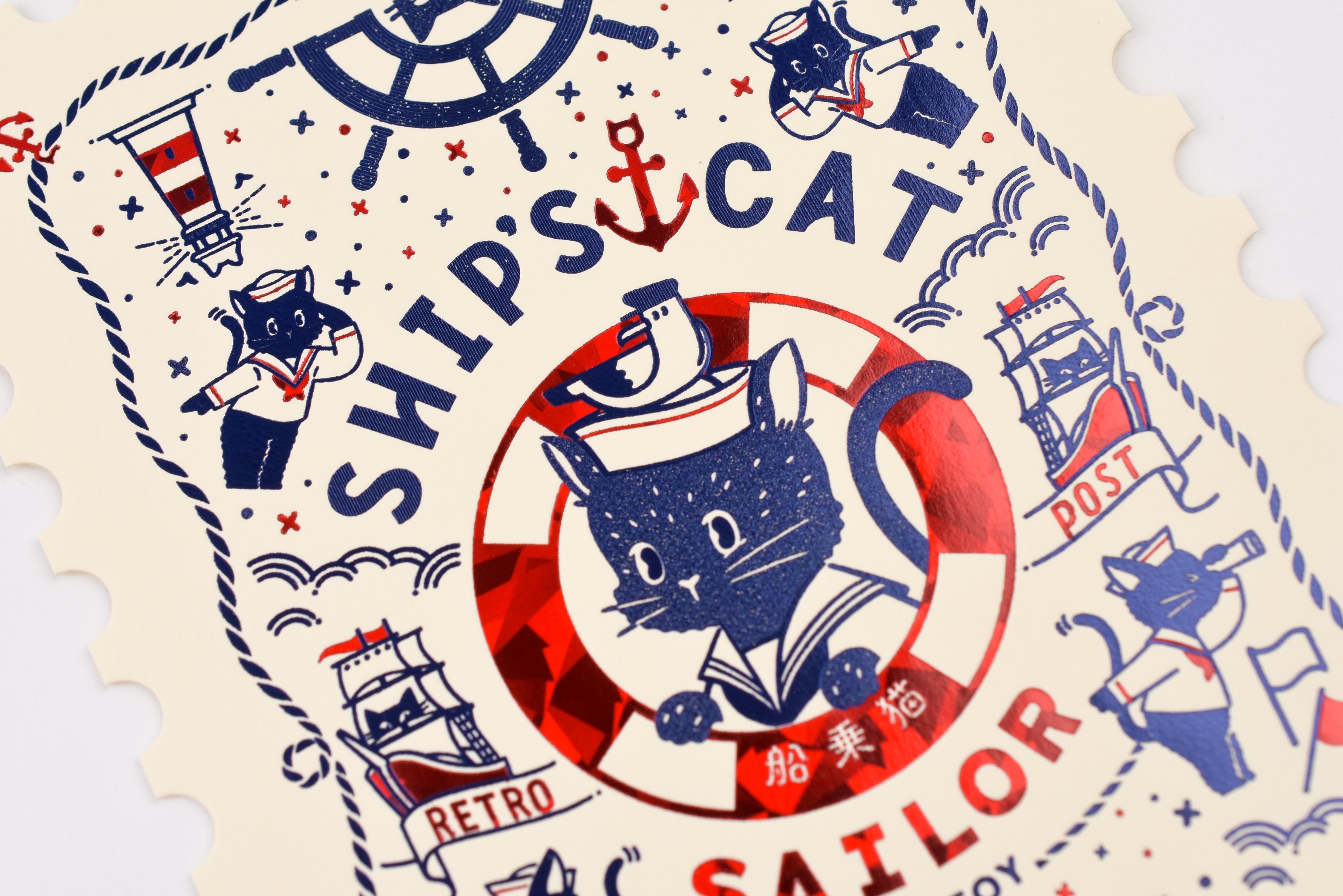 ROKKAKU x Ob1 Postcard - Ship's Cat