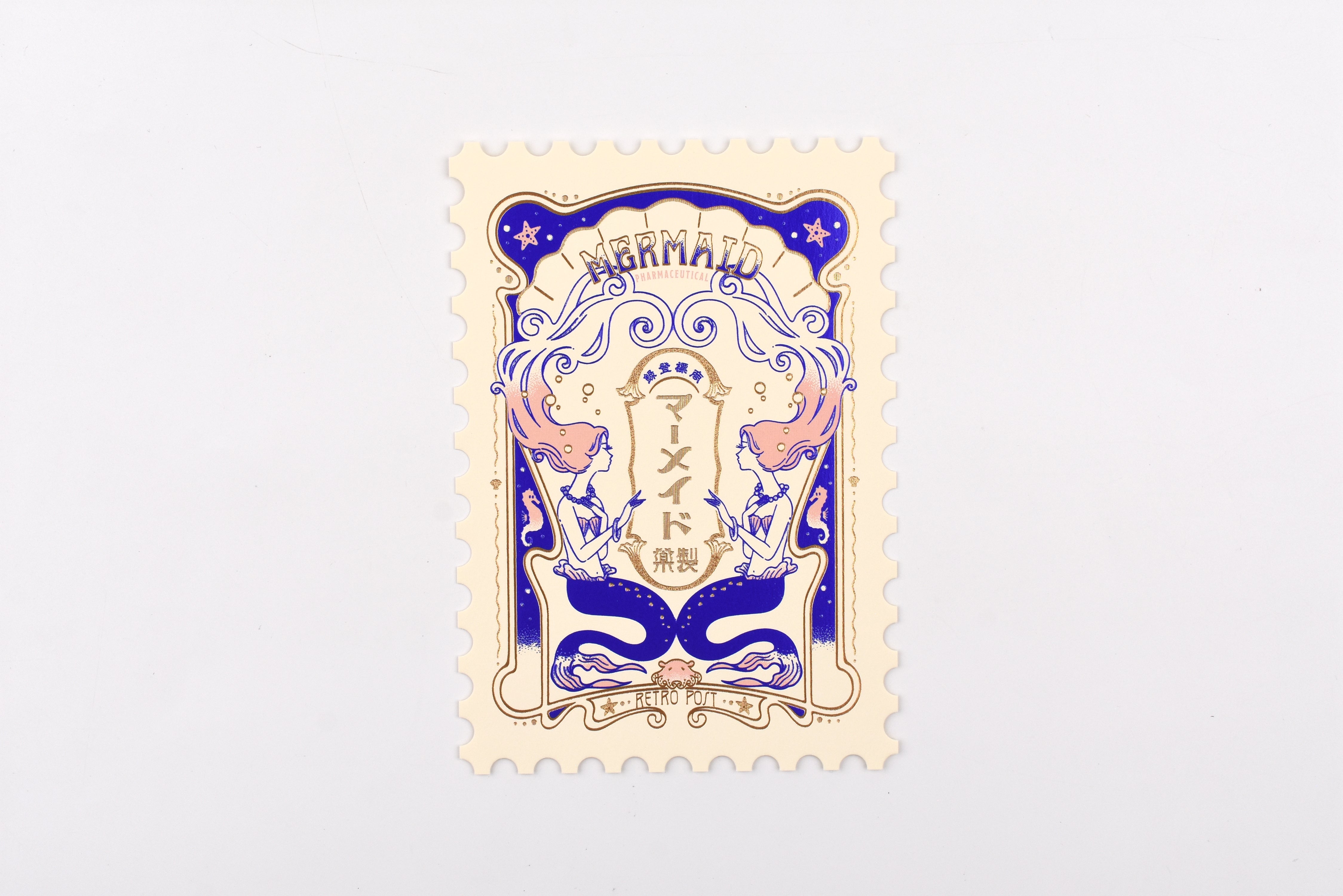 ROKKAKU x Ob1 Postcard - Mermaid Pharmaceuticals