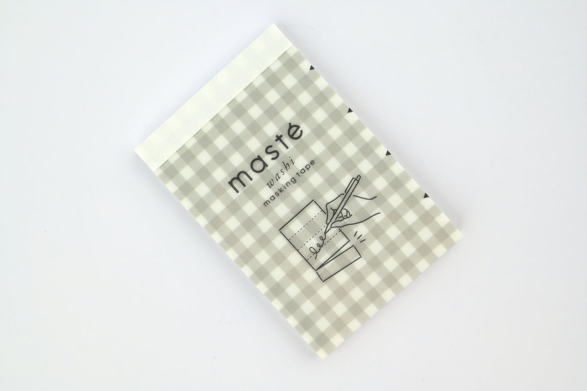 Mark's Masté Writable Perforated Washi Tape Sheets - Gingham Check Gray