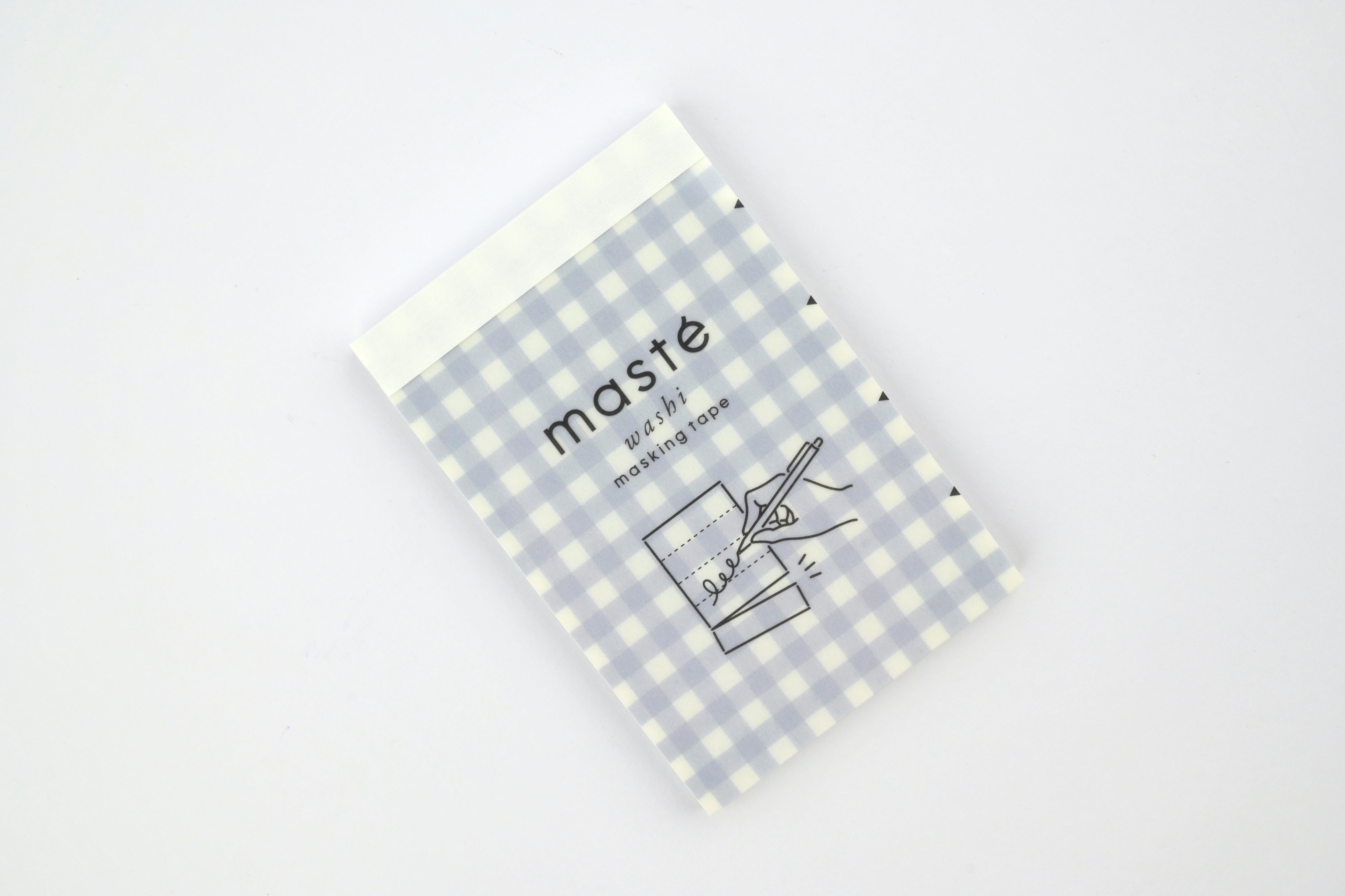 Mark's Masté Writable Perforated Washi Tape Sheets - Gingham Check Blue