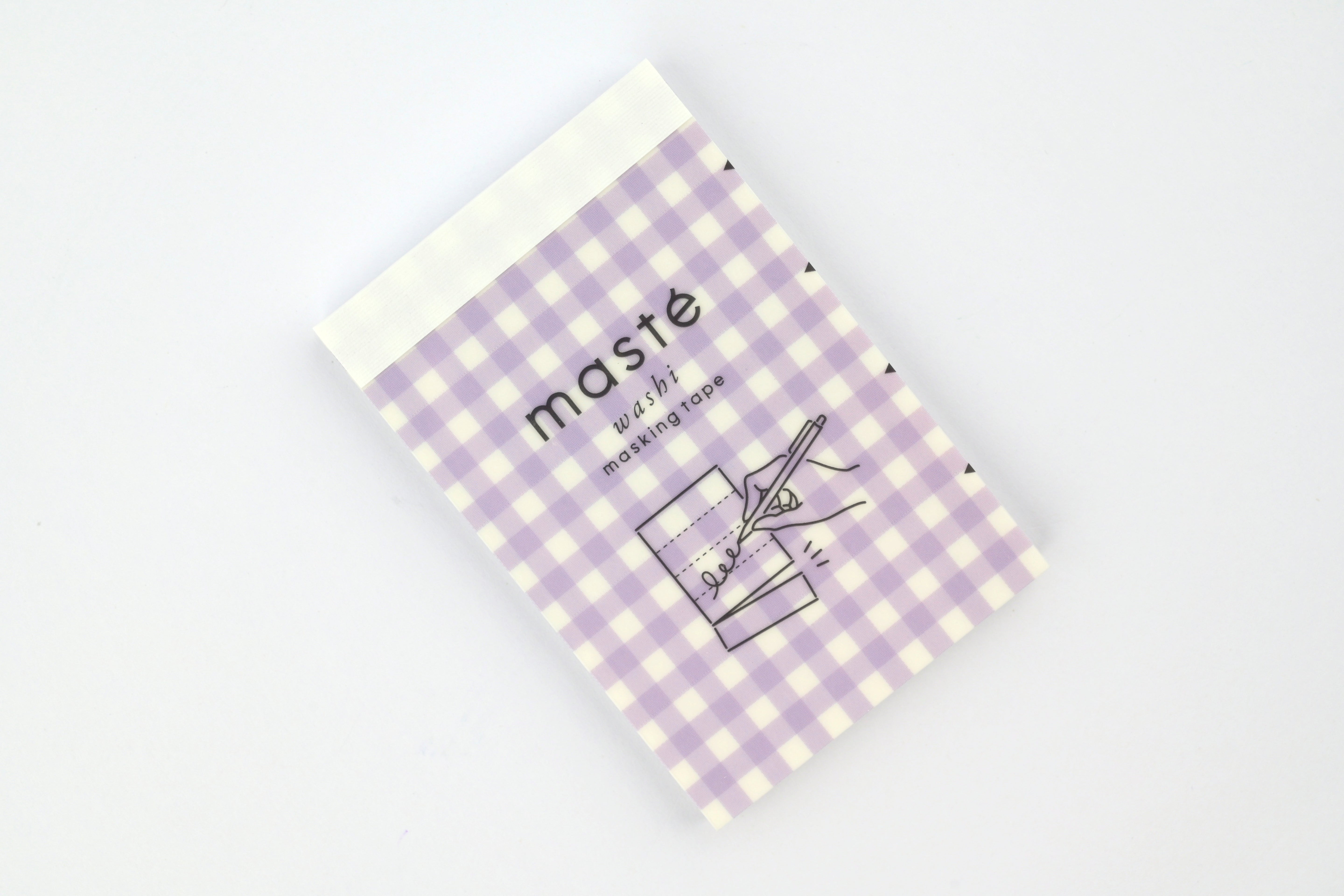 Mark's Masté Writable Perforated Washi Tape Sheets - Gingham Check Purple