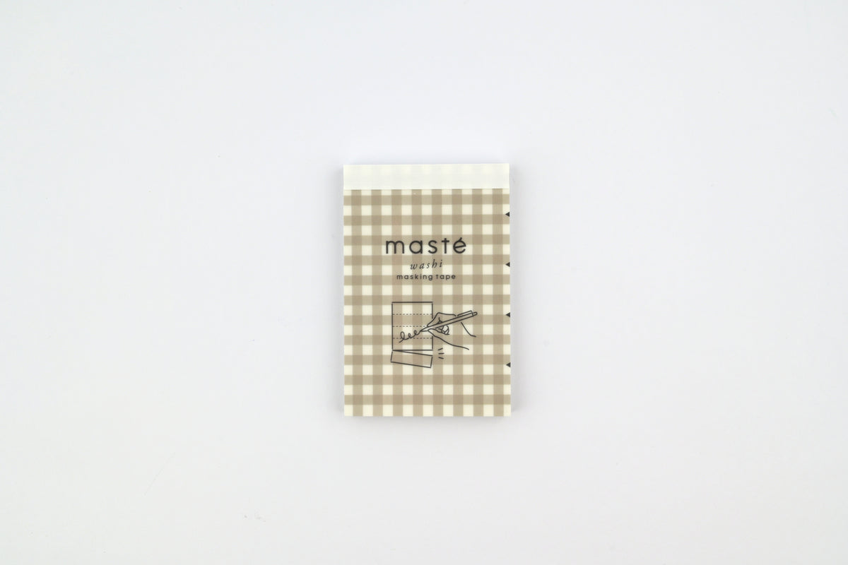 Mark's Masté Writable Perforated Washi Tape Sheets - Gingham Check Brown