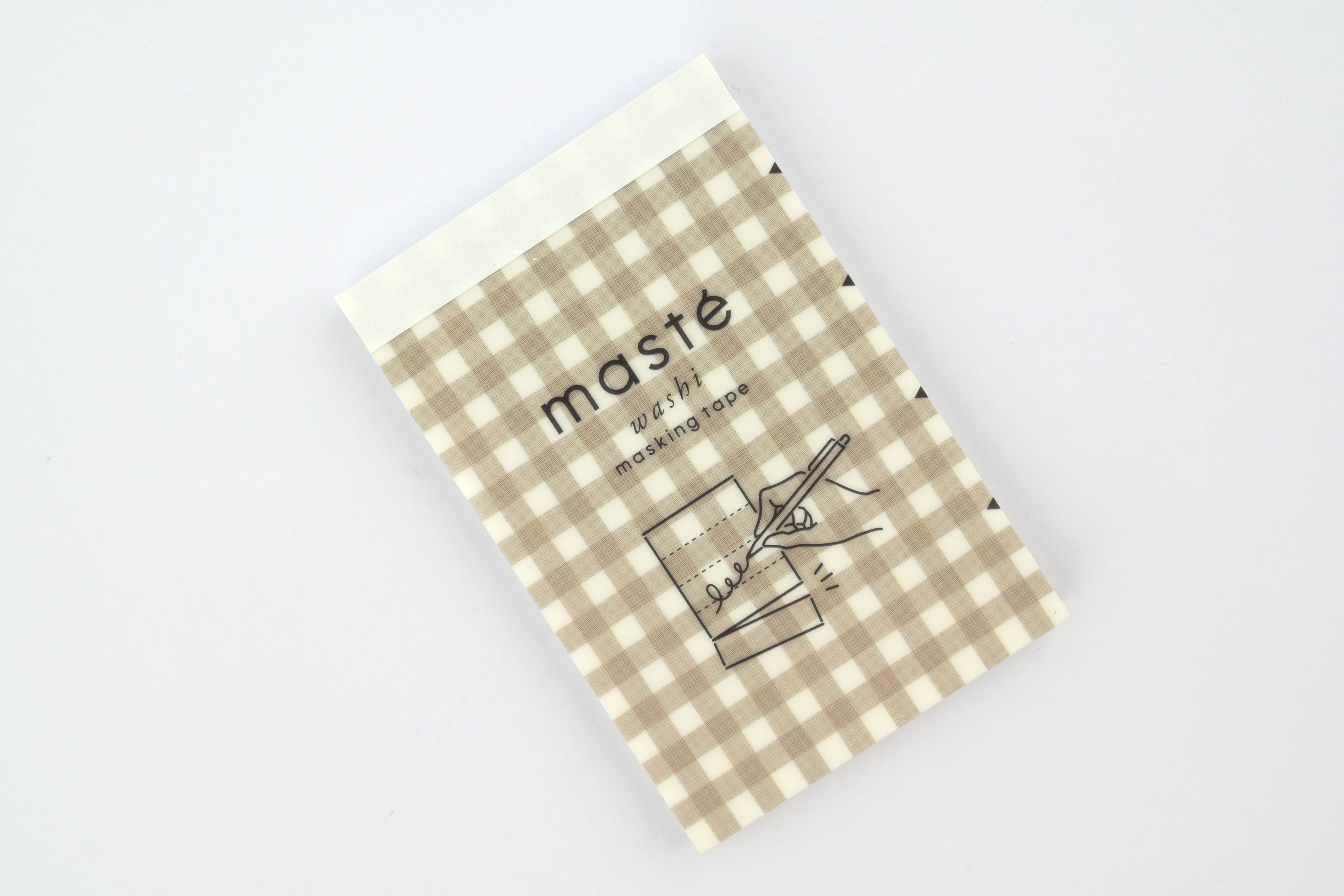 Mark's Masté Writable Perforated Washi Tape Sheets - Gingham Check Brown