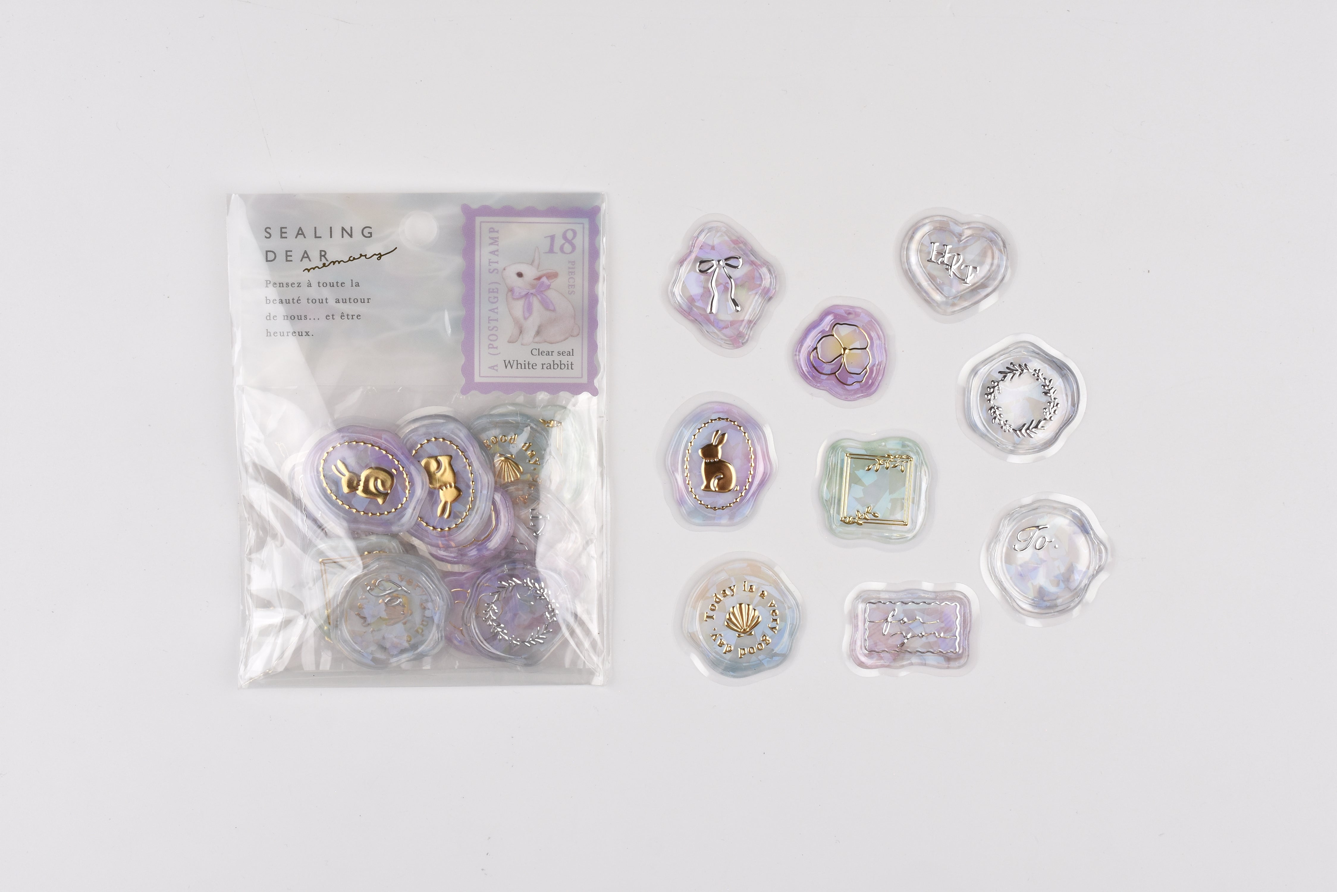 Q-Lia Sealing Dear Memory Clear Seal - White Rabbit