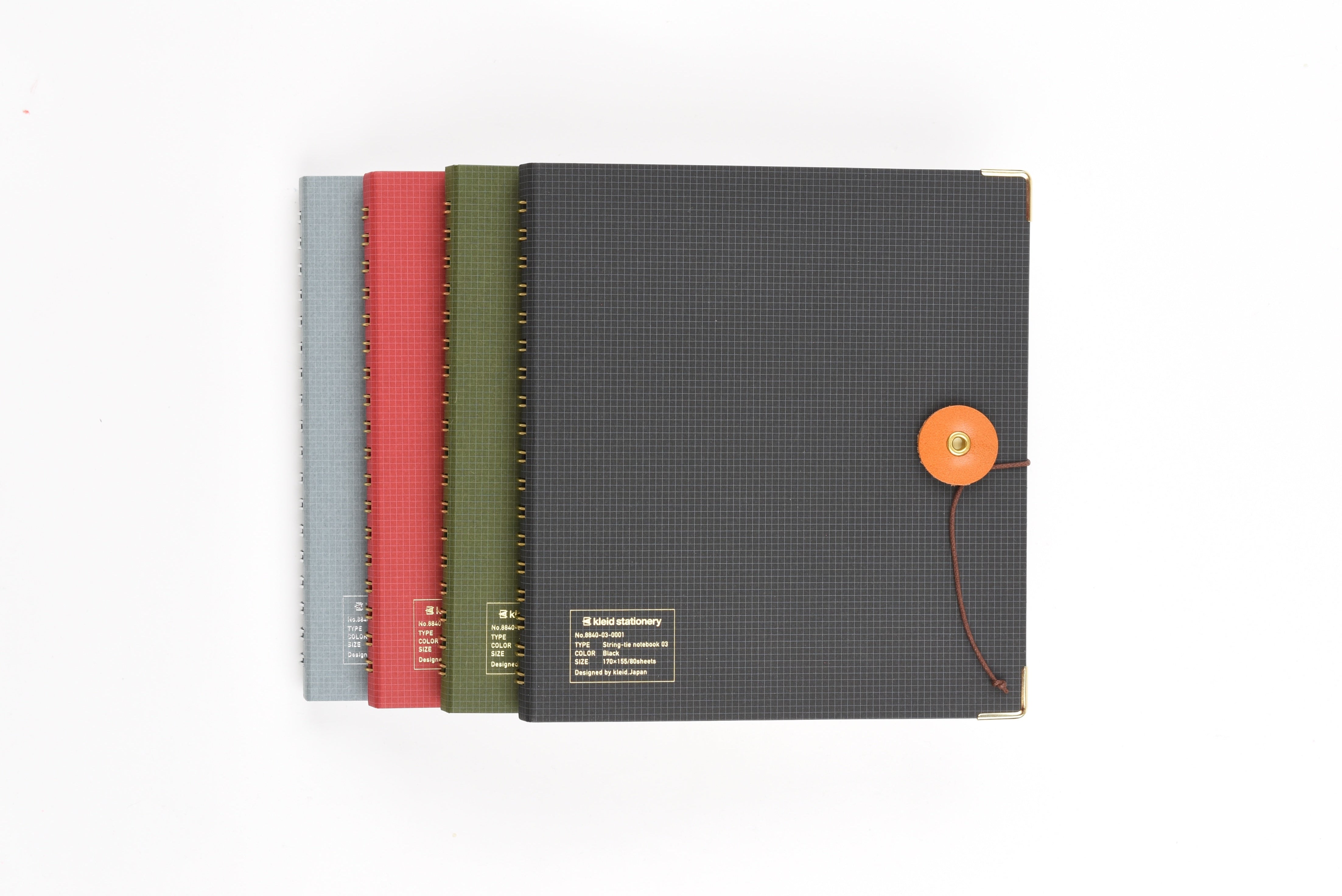 Open String Notebook Kleid String-Tie Notebook 03 - 2mm Grid – Yoseka Stationery