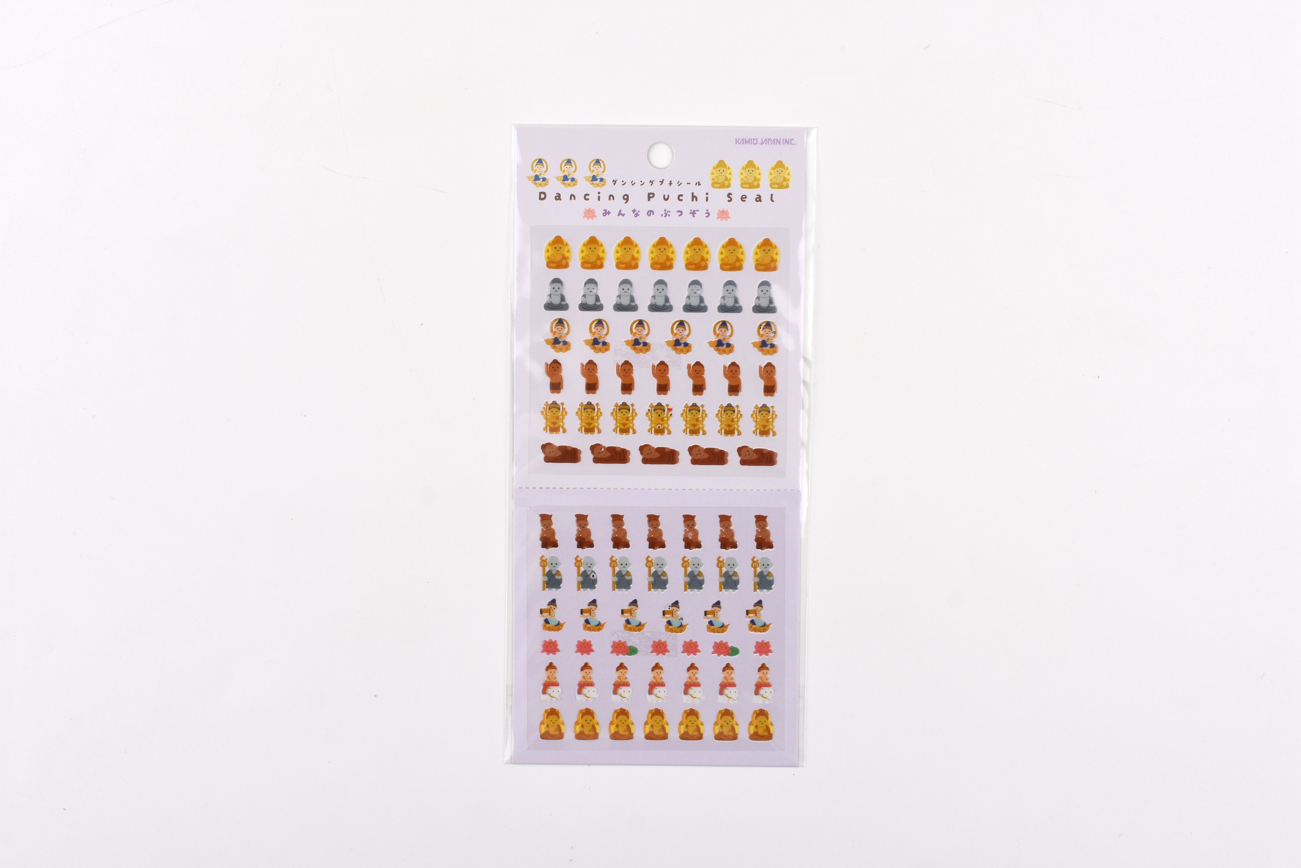 Kamio Sticker Sheet - Dancing Puchi - Everyone’s Buddhist Statues