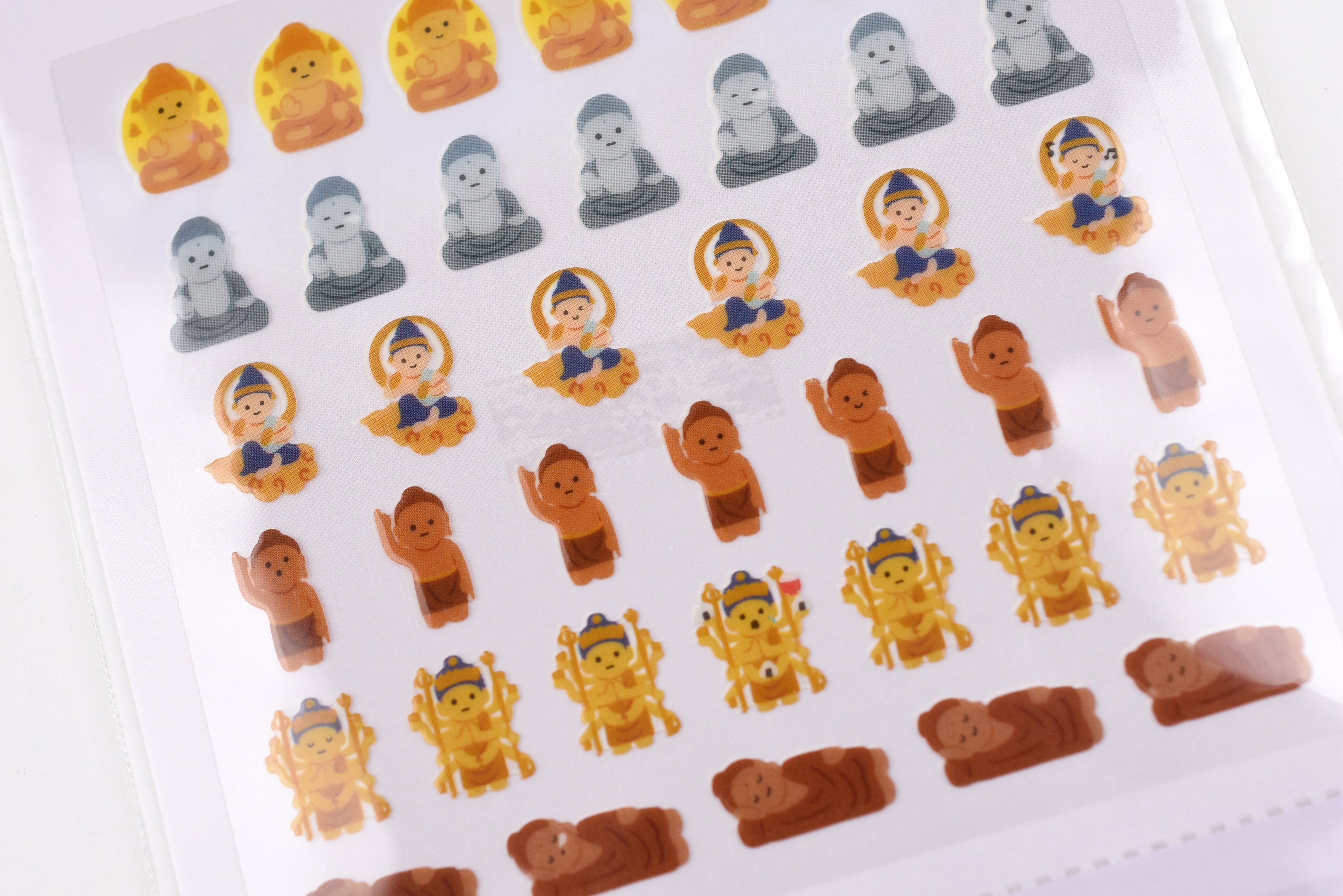 Kamio Sticker Sheet - Dancing Puchi - Everyone’s Buddhist Statues