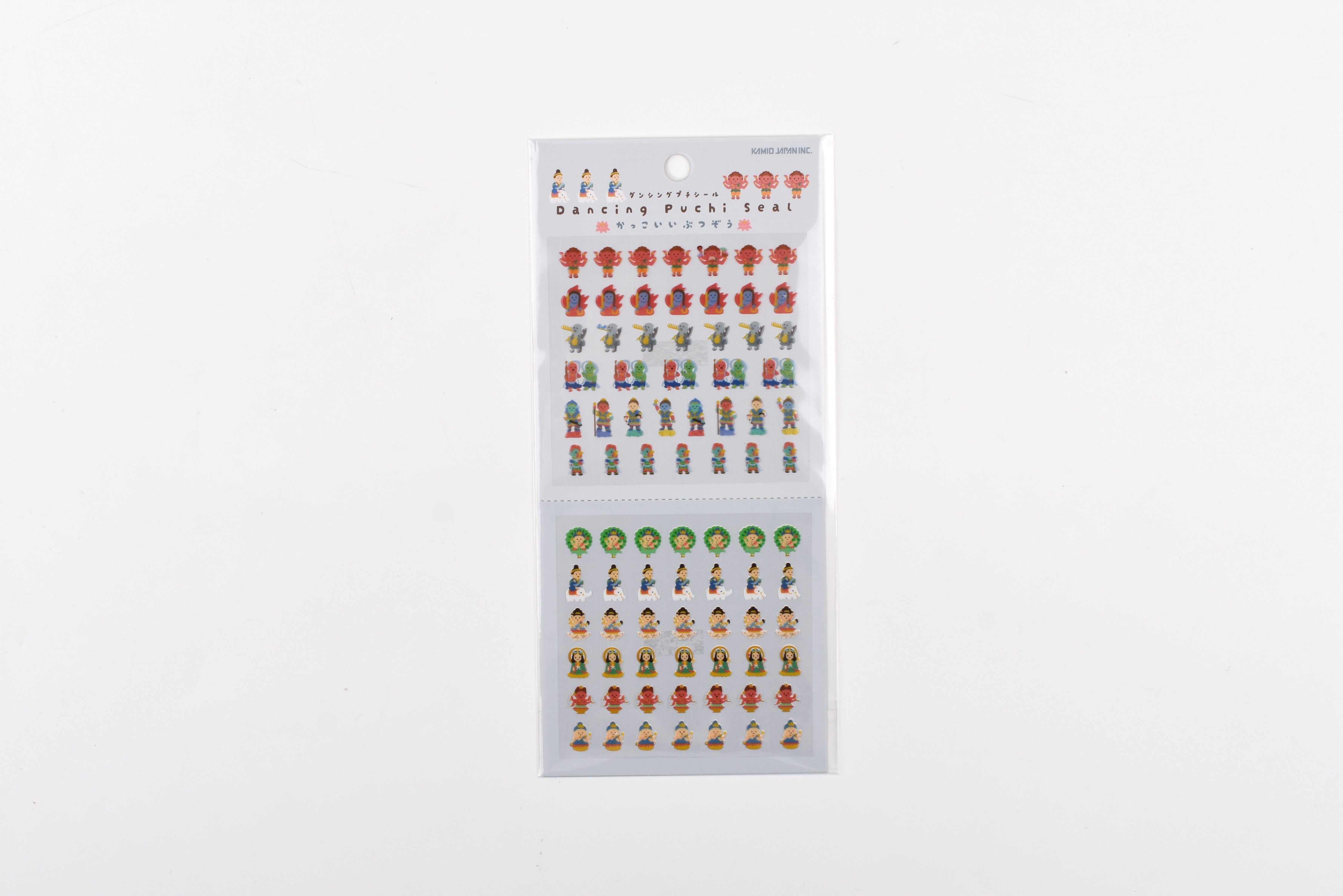 Kamio Sticker Sheet - Dancing Puchi - Cool Buddhist Statues