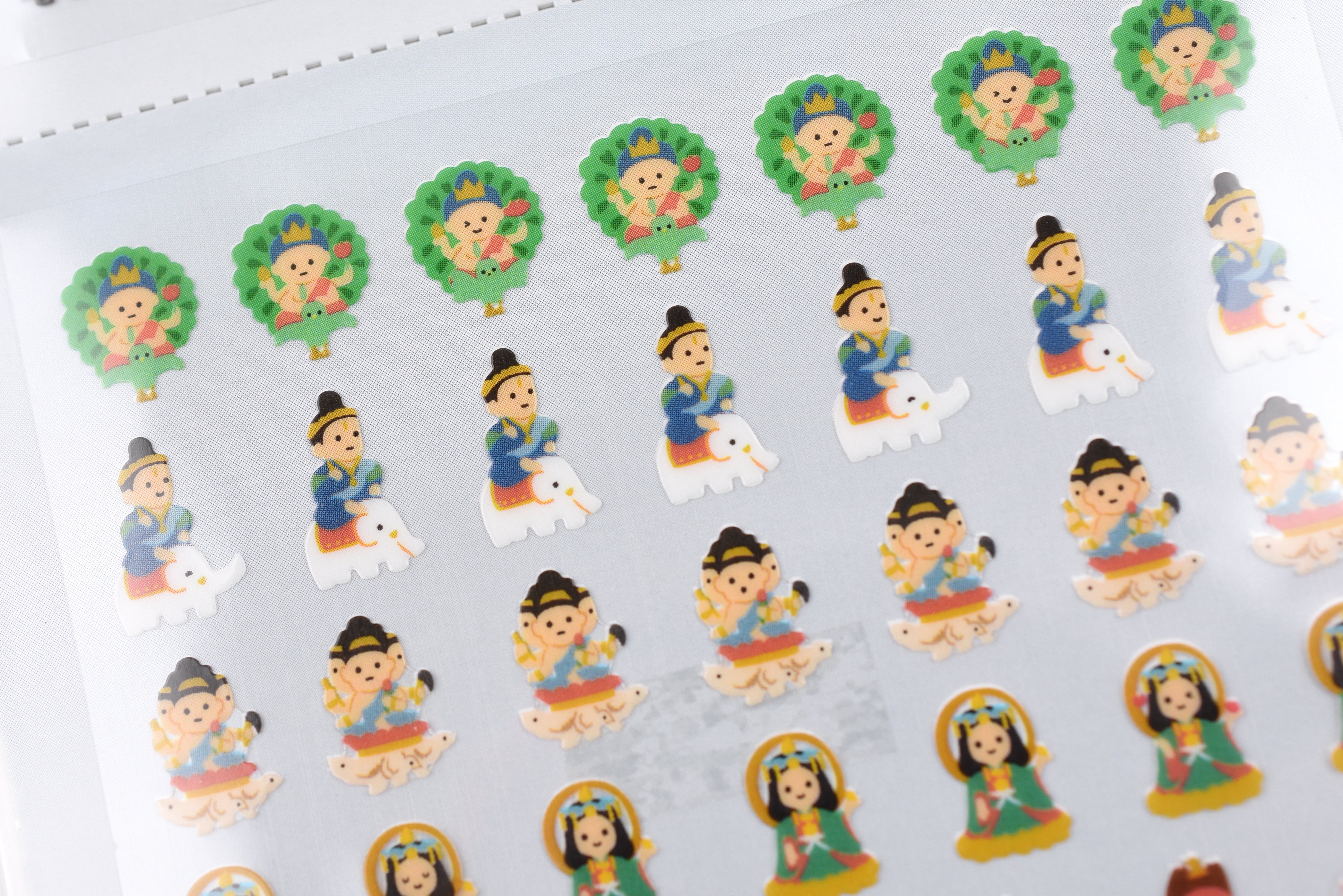 Kamio Sticker Sheet - Dancing Puchi - Cool Buddhist Statues