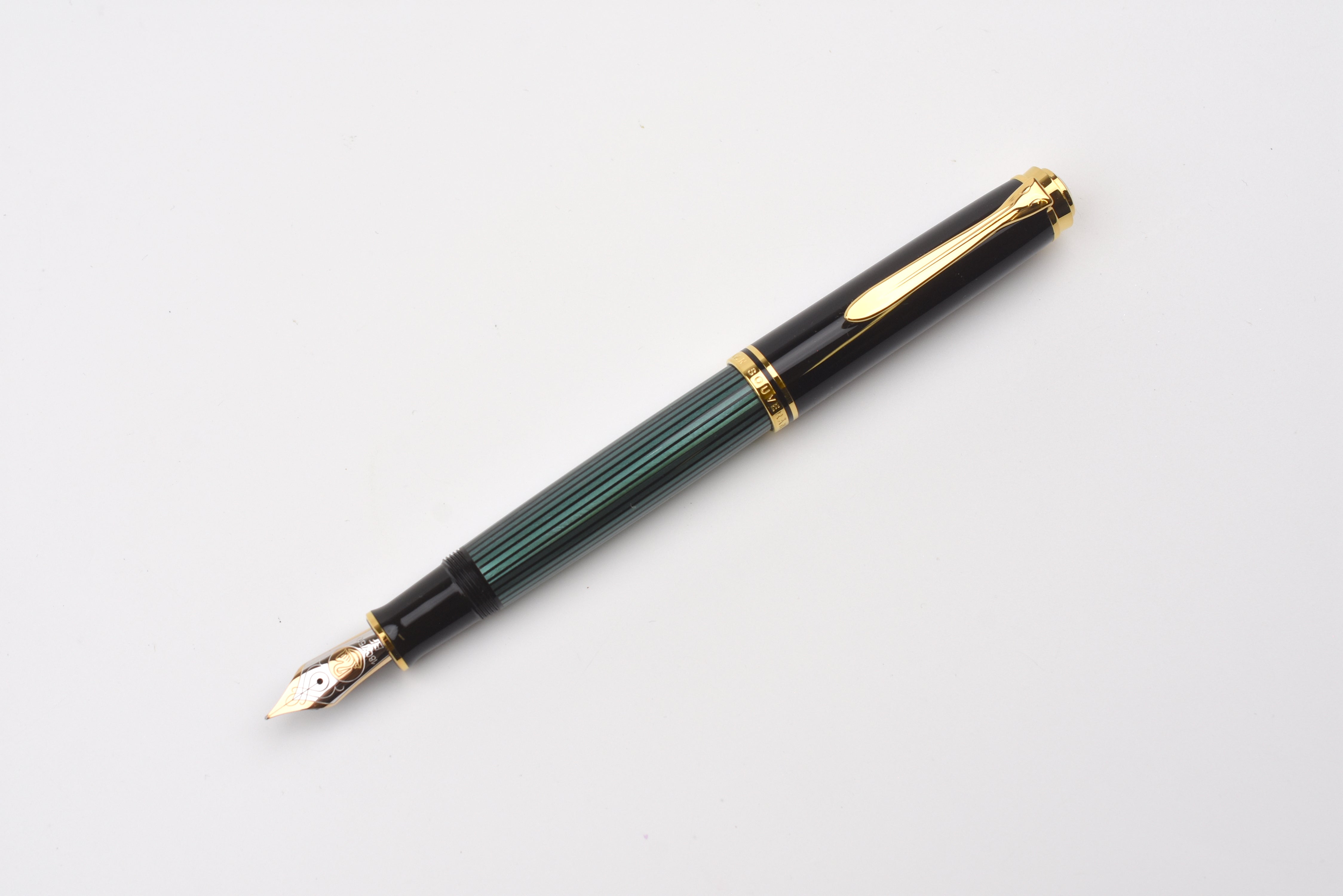 Pelikan M800 Fountain Pen - Souverän - Black-Green – Yoseka Stationery