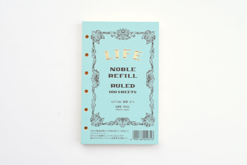 Life Noble Note - Pocket Size Ringed Refill - Ruled