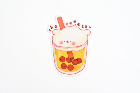 LAZI SOOZ Cheeeeeese Boba Sticker