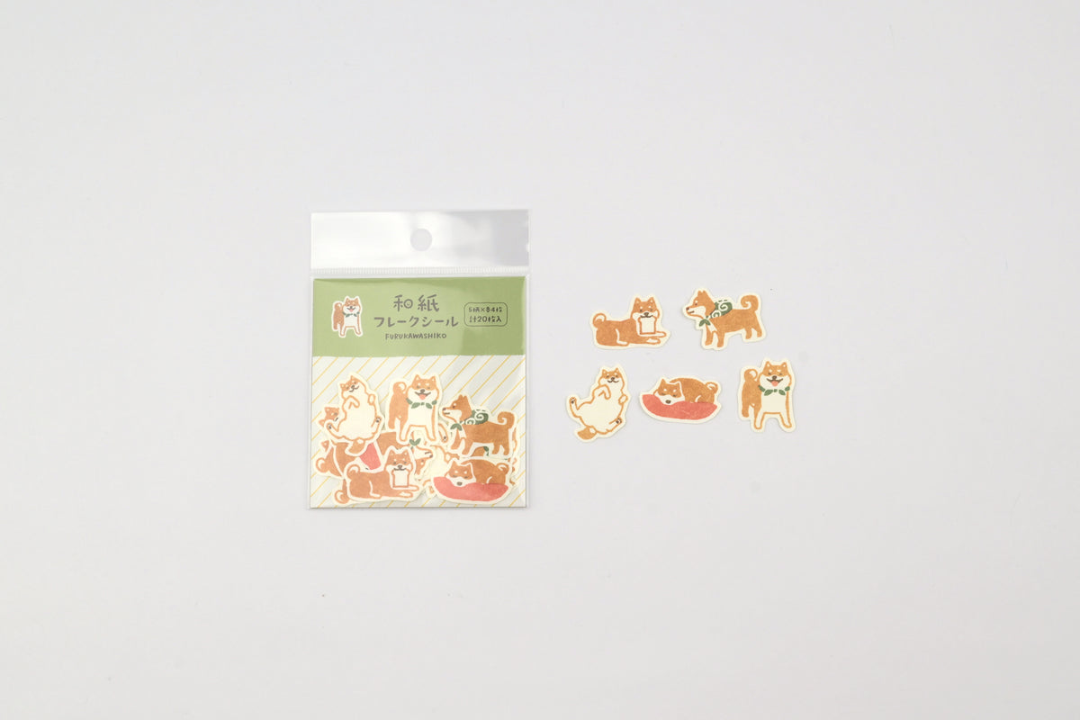 Furukawa Paper Flake Sticker - Shiba Inu