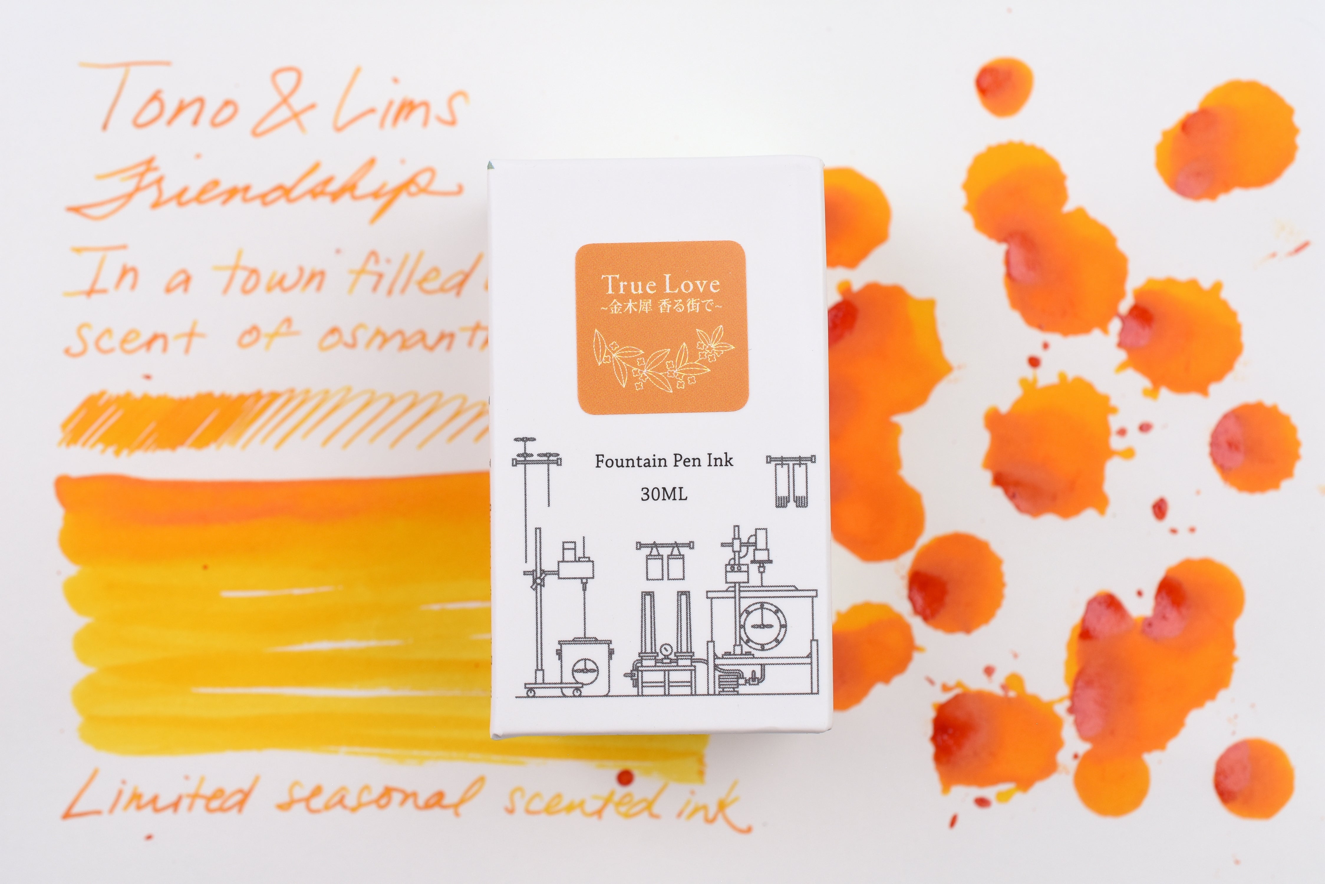 Tono & Lims Ink Bottle - Friendship - True Love 金木犀香る街で (In a town filled with the scent of osmanthus) - 30ml - Limited Seasonal