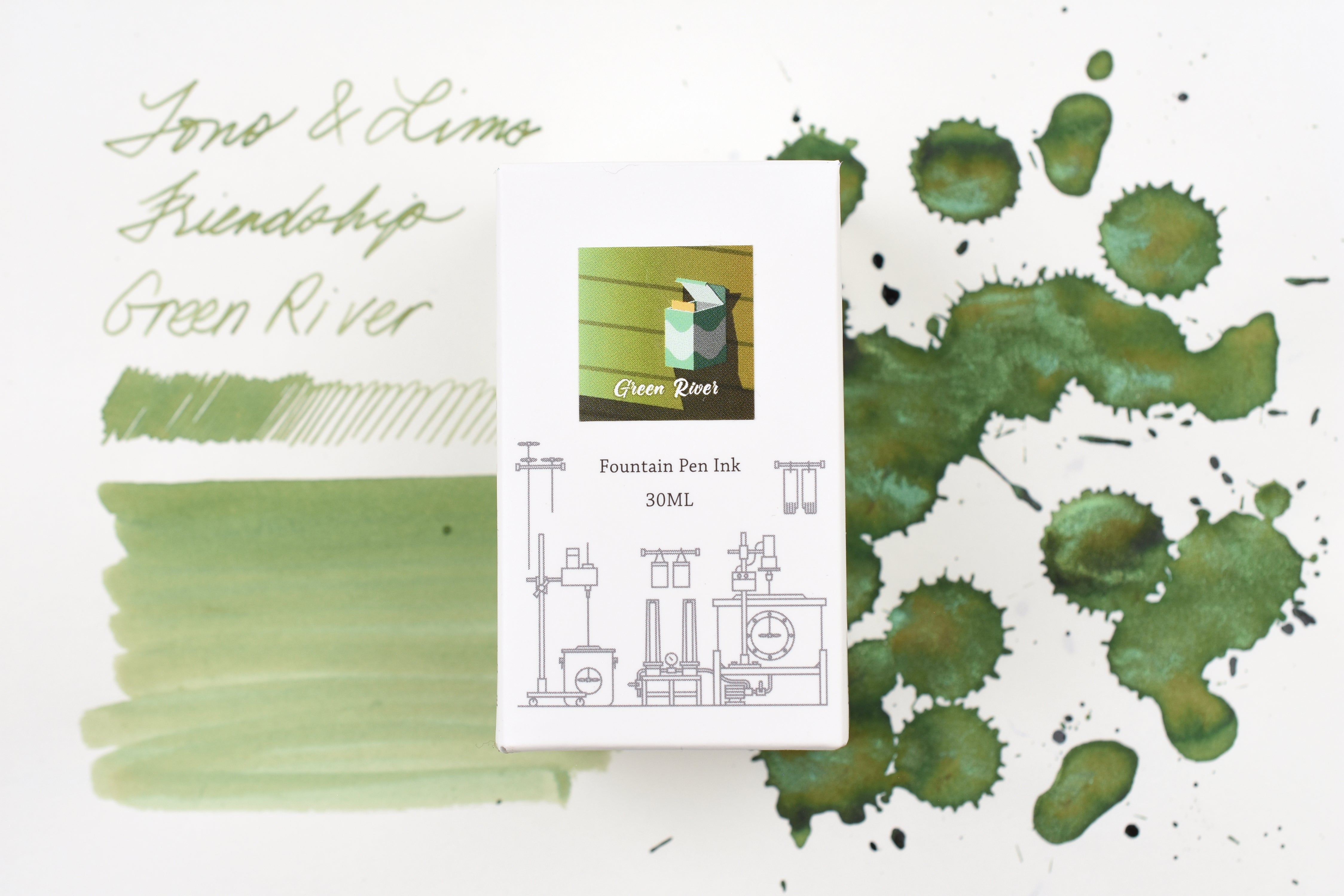 Tono & Lims Ink Bottle - Friendship - Green River - 30ml