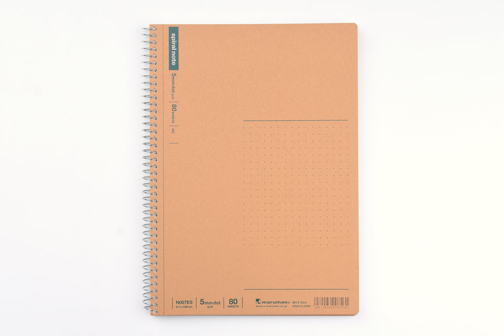 Maruman Basic Spiral Ring Notebook - A5 - Dot Grid – Yoseka Stationery