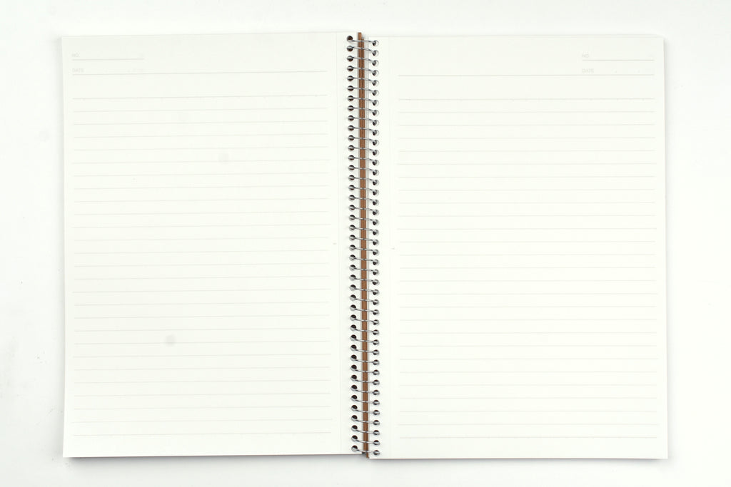 Inside A Ringed Notebook Maruman Basic Spiral Ring Notebook - A5 - Ruled – Yoseka Stationery
