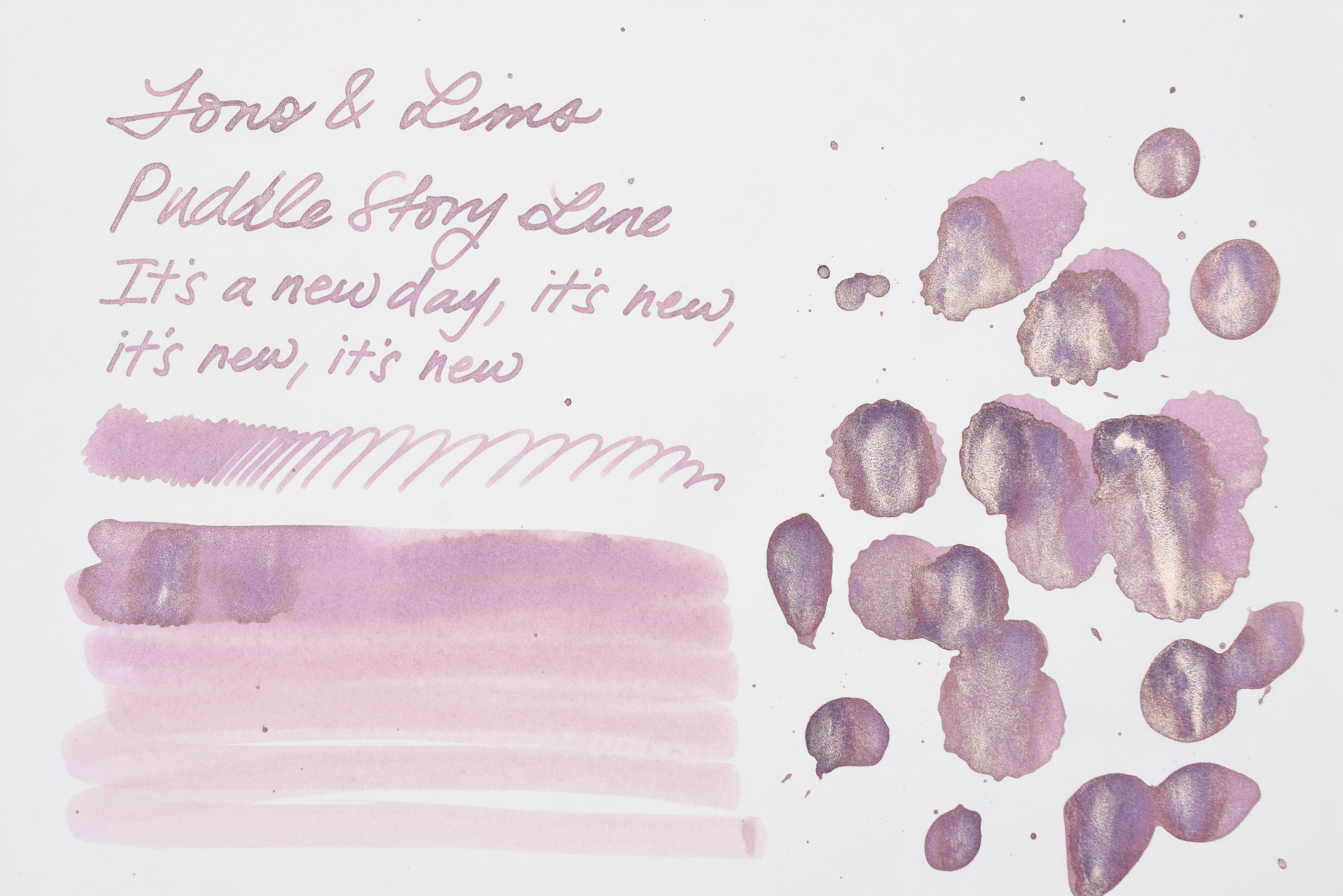 Tono & Lims Ink Bottle - Puddle Story Line - It's a new day, it's new, it's new, it's new - 30m