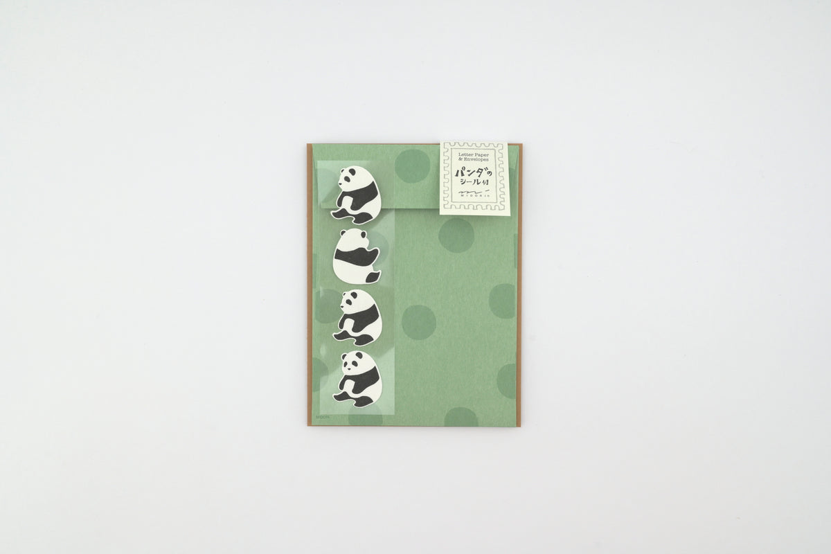 Midori Mini Letter Set with Panda Stickers