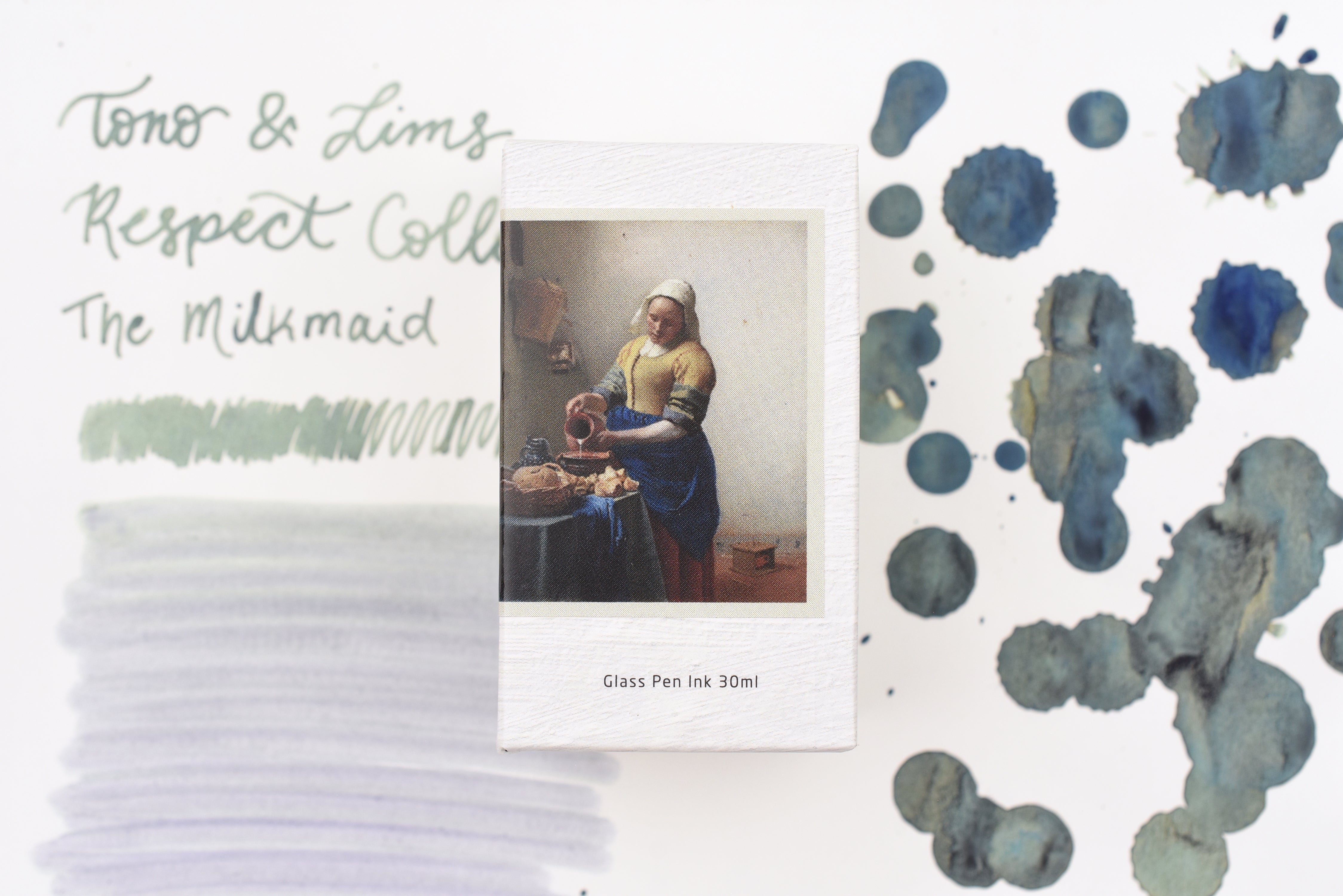 Tono & Lims Glass Pen Ink Bottle - Crystal Line - Respect Collection - The Milkmaid - 30ml