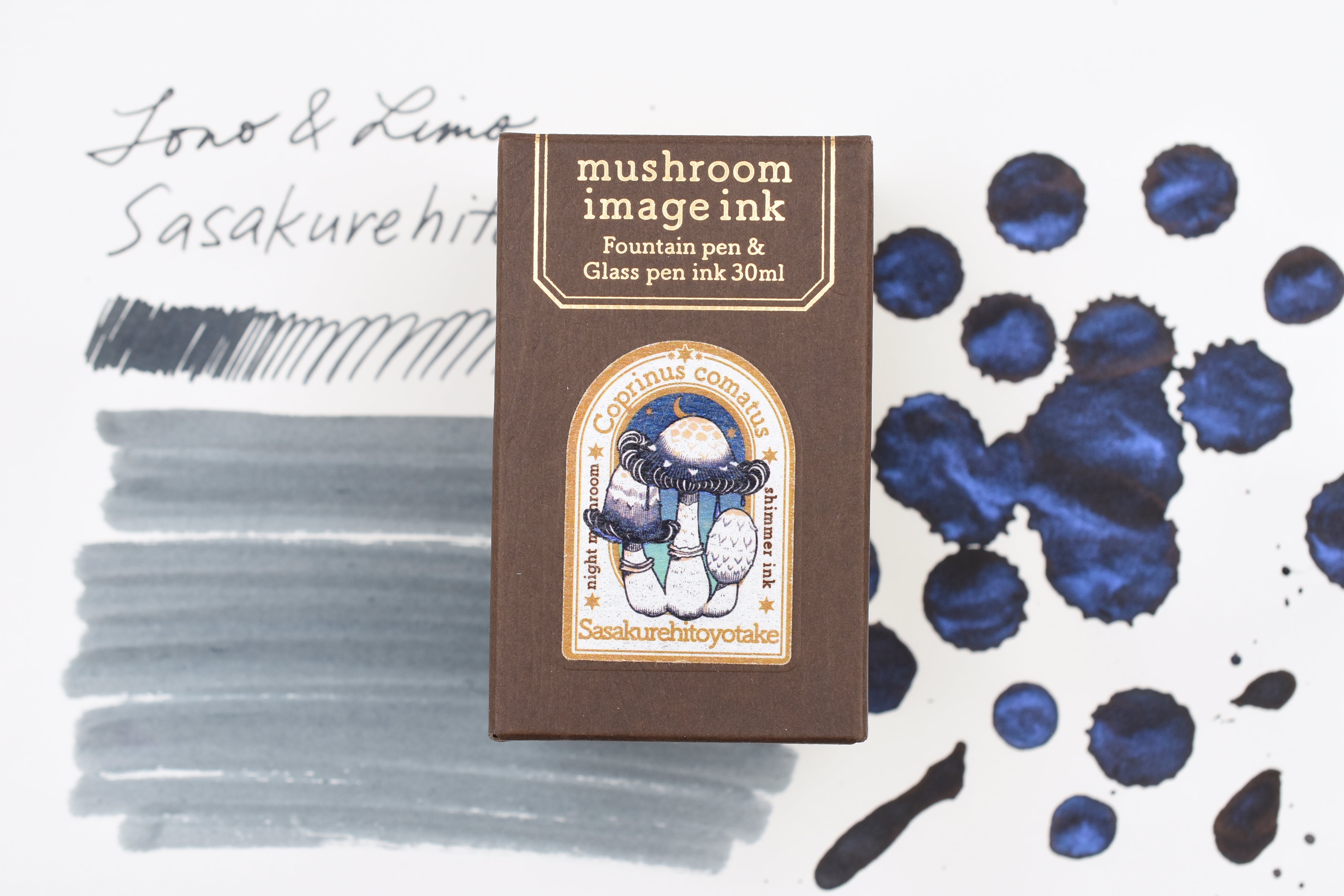 Tono & Lims Ink Bottle - Special Collaboration - mushroom image ink sasakurehitoyotake shimmer - 30ml