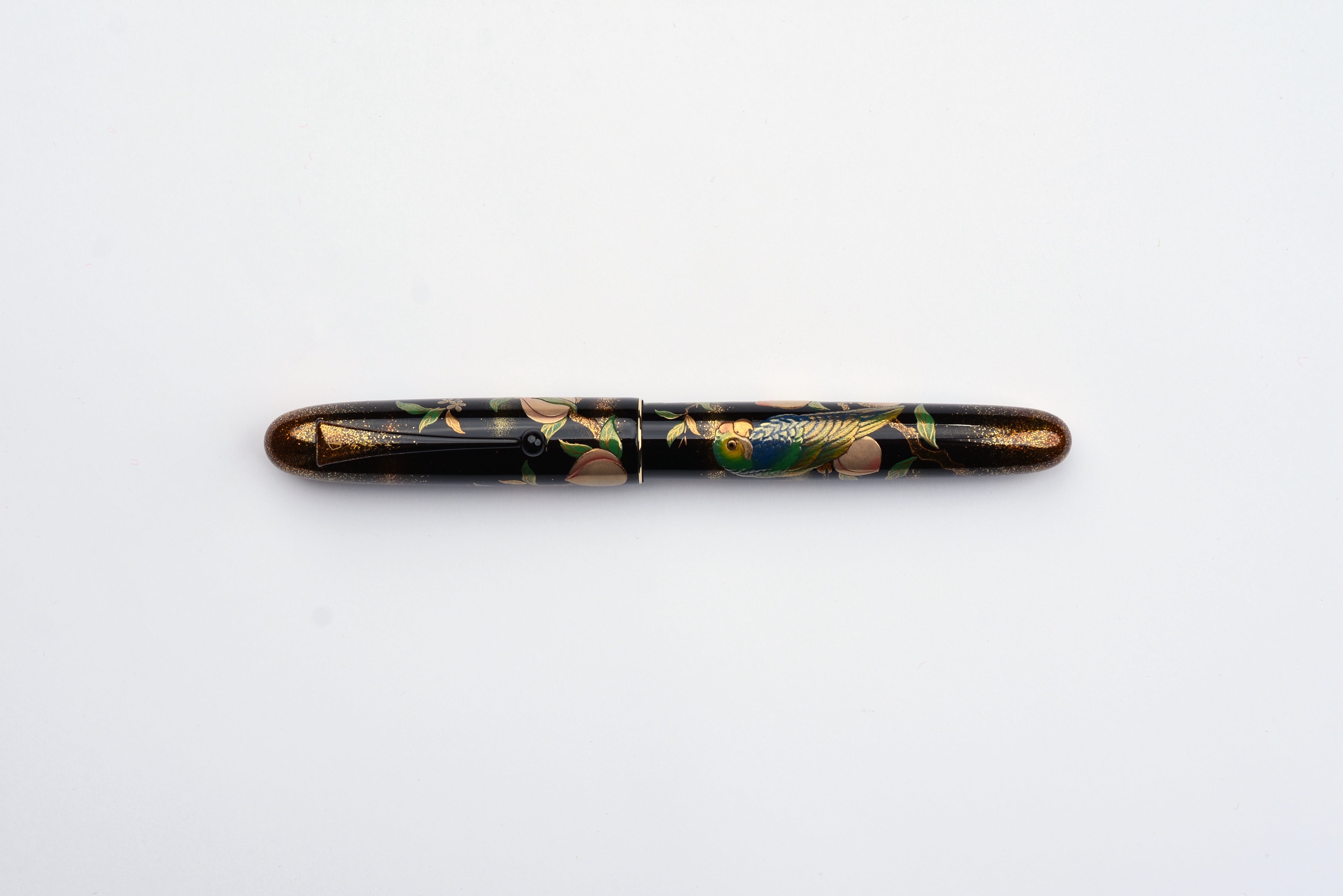 Pilot Namiki Yukari Royale Maki-e Fountain Pen - Parrot with Peach