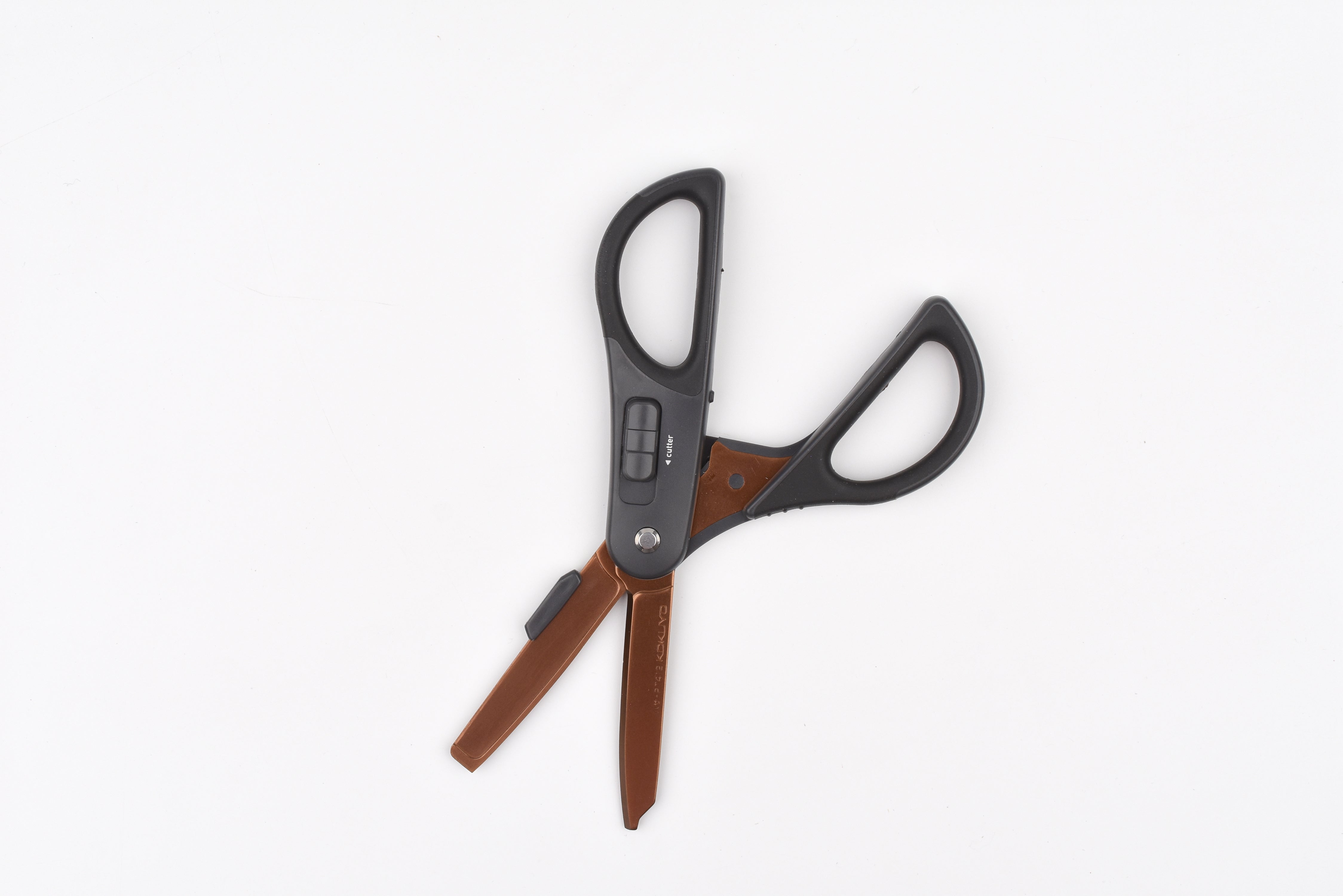 Kokuyo Hako-Ake 2 Way Scissors - Glueless Blade - Titanium