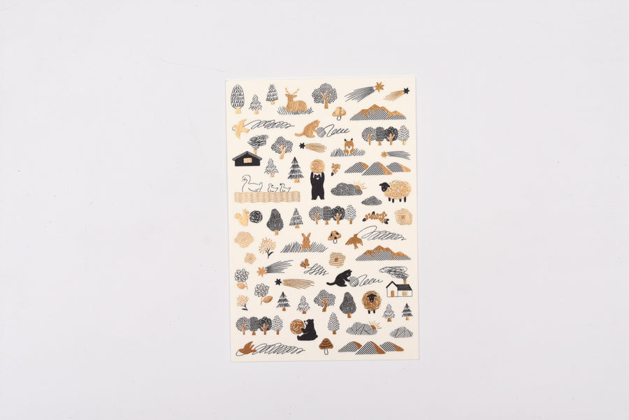 Yuru Log 1 Sheet Sticker - Camouflage Forest
