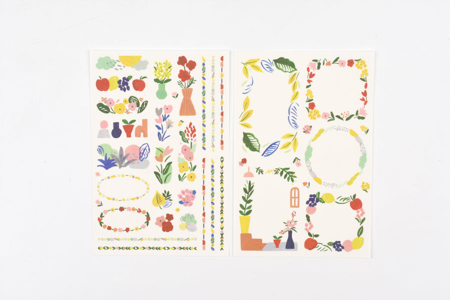 Yuru Log 2 Sheets Sticker - Motif Textile