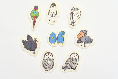SEAL-DO Endangered Animals Flake Sticker - Birds