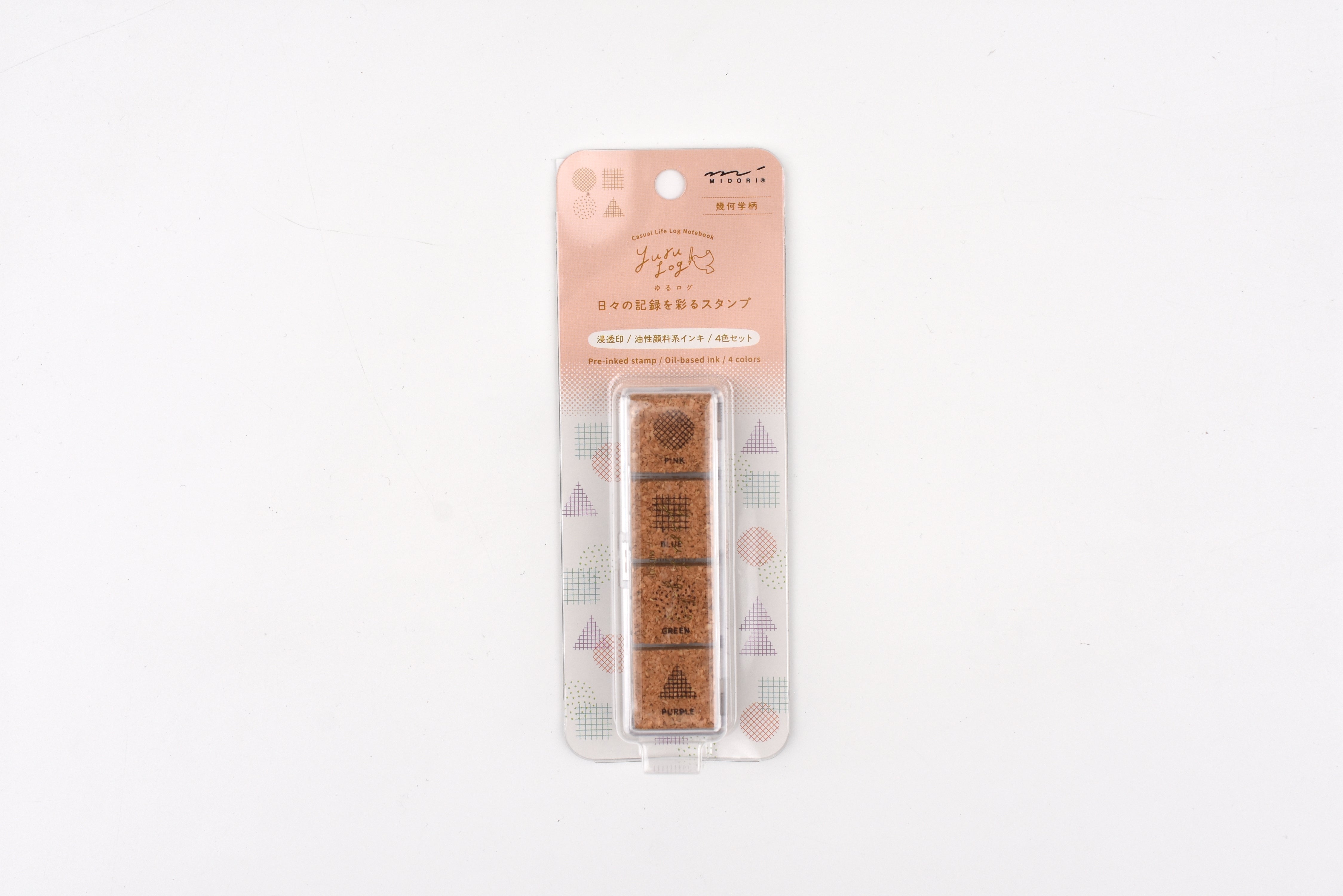 Yuru Log Paintable Stamp - Pre-Inked - Geometry