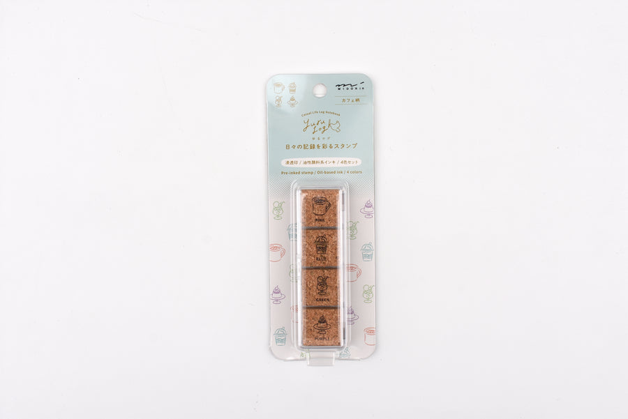 Yuru Log Paintable Stamp - Pre-Inked - Cafe