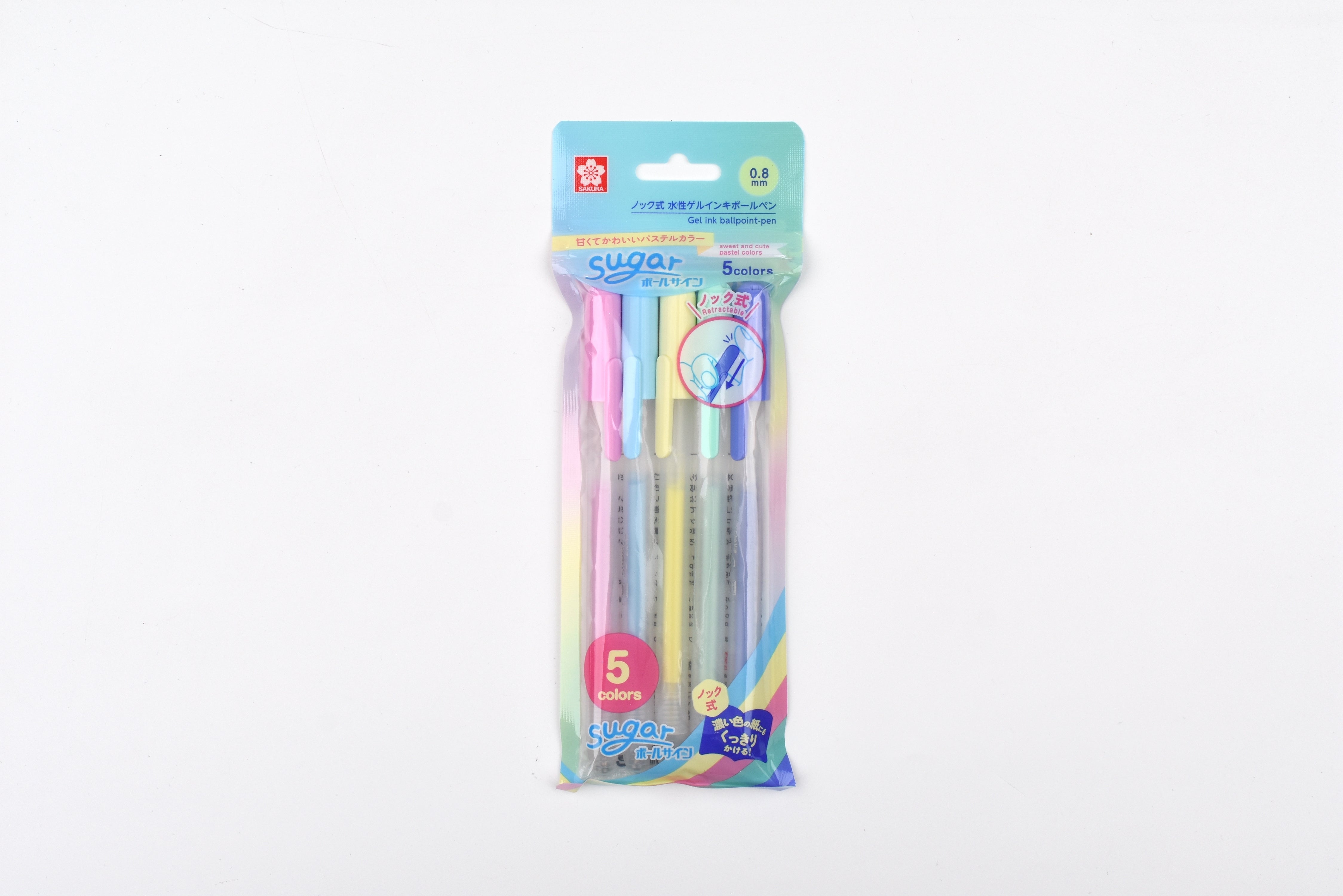 Sakura Sugar Knock Gel Pen - Set of 5