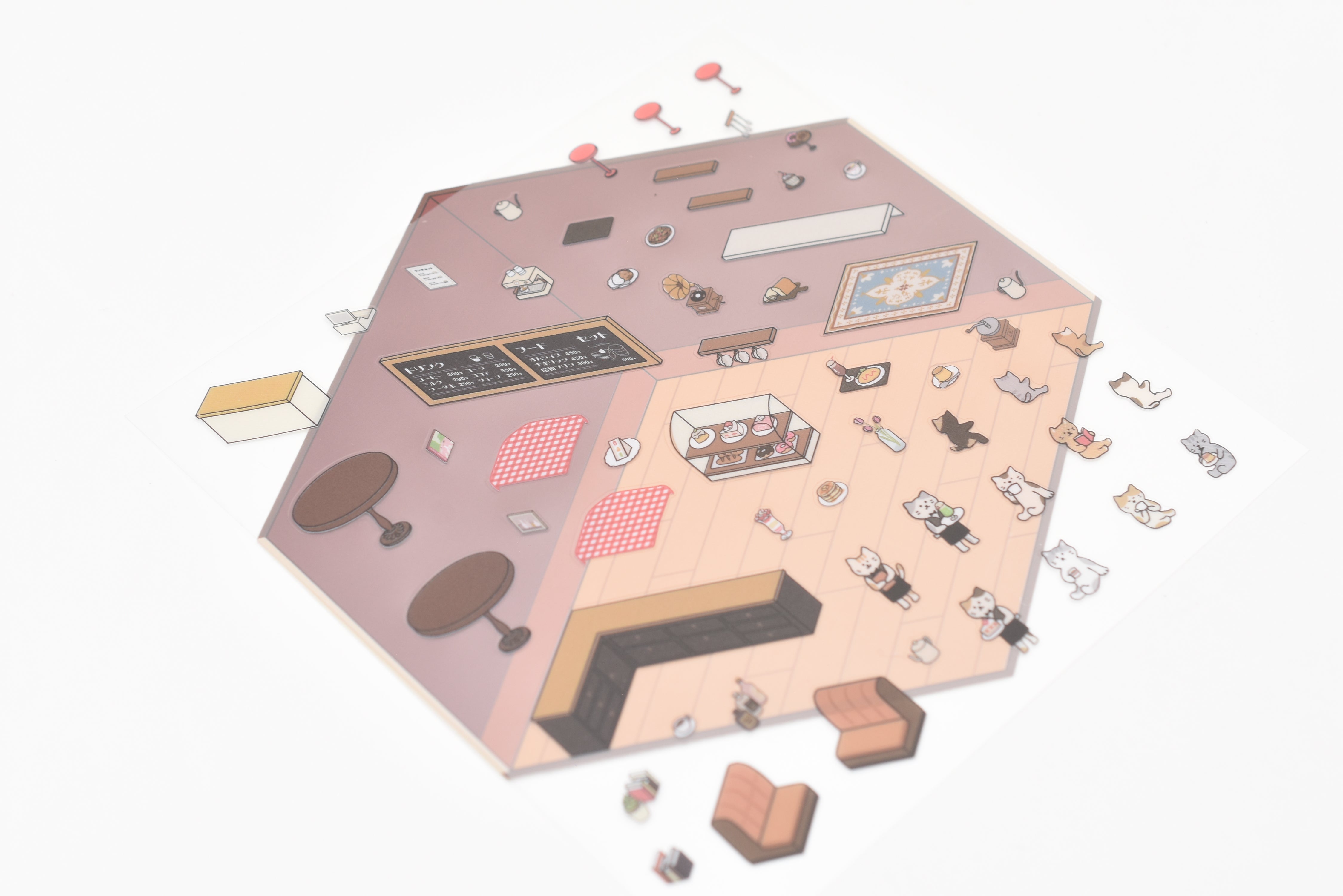 BGM Deco 2.5D Sticker - Diorama - Coffee Shop – Yoseka Stationery