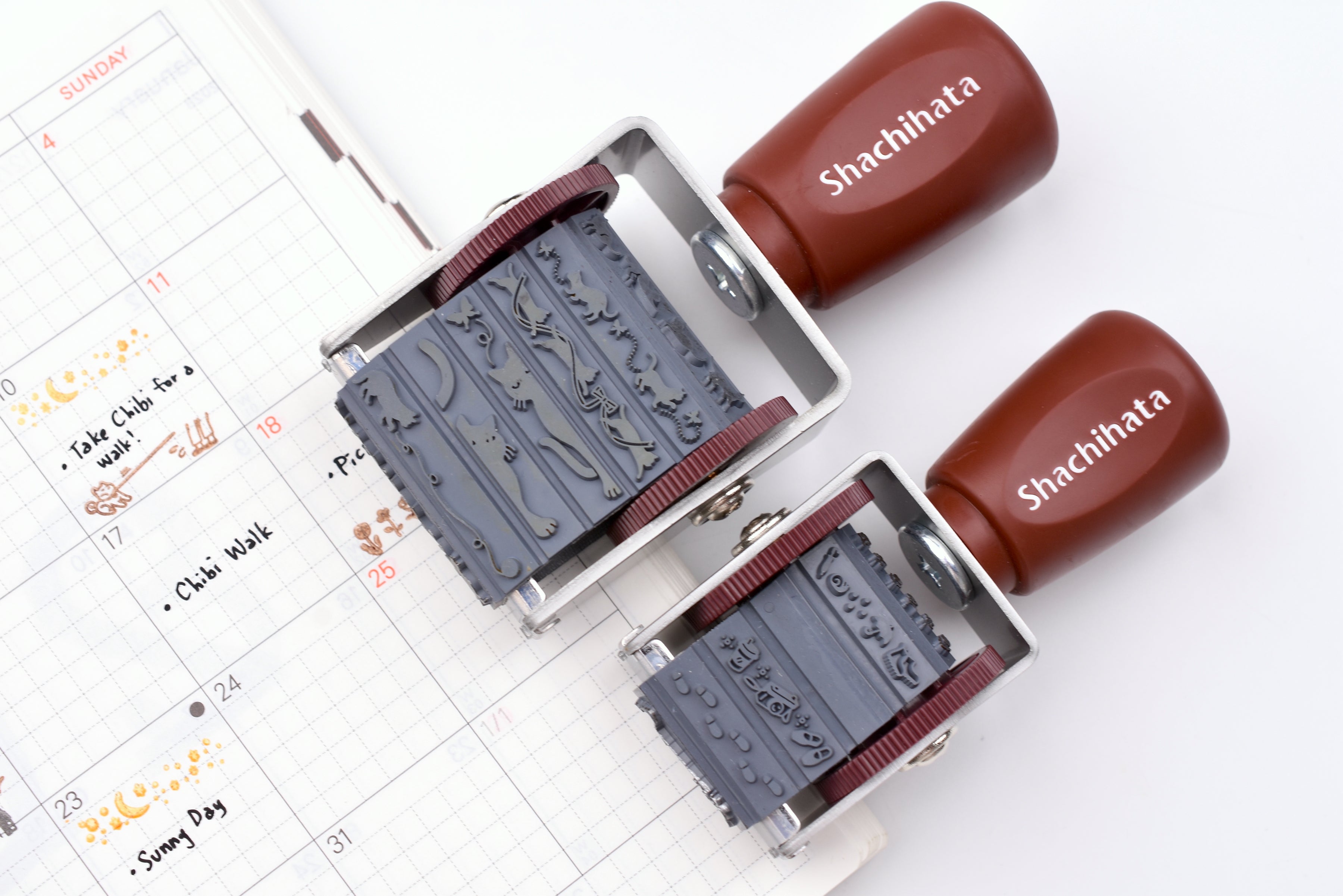 Shachihata Rotating Decoration Stamp - Mini – Yoseka Stationery