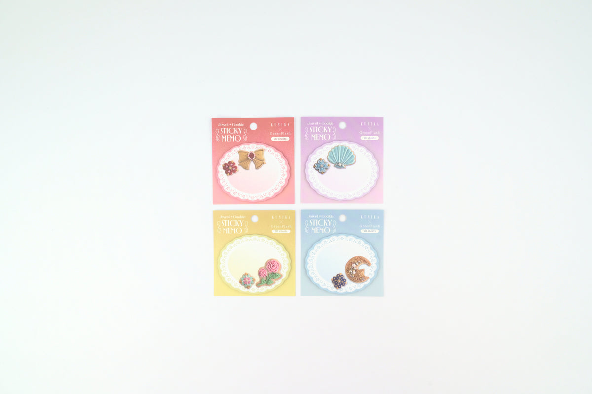 Green Flash x KUNIKA Die-Cut Sticky Notes - Jewel & Cookie