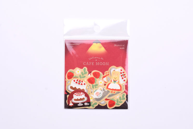 Furukawa Paper Deco Flake Sticker - Cafe Moon - Cake