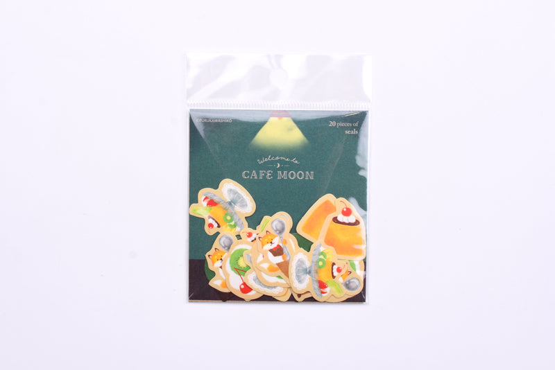 Furukawa Paper Deco Flake Sticker - Cafe Moon - Pudding a la Mode