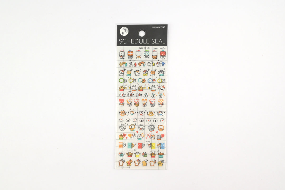 Mind Wave - Schedule Seal Stickers -  Gorogoro Nyansuke