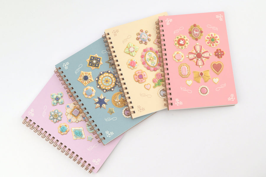 Green Flash x KUNIKA Ring Notebook - Jewel & Cookie - B6