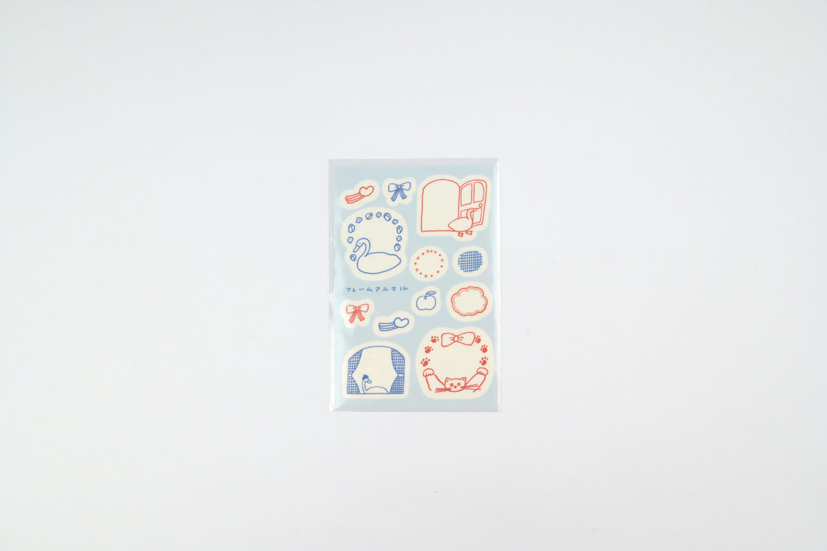 Mizushima x Tobimatsu Shoichiro Tracing Paper Sticker - Frame Animals