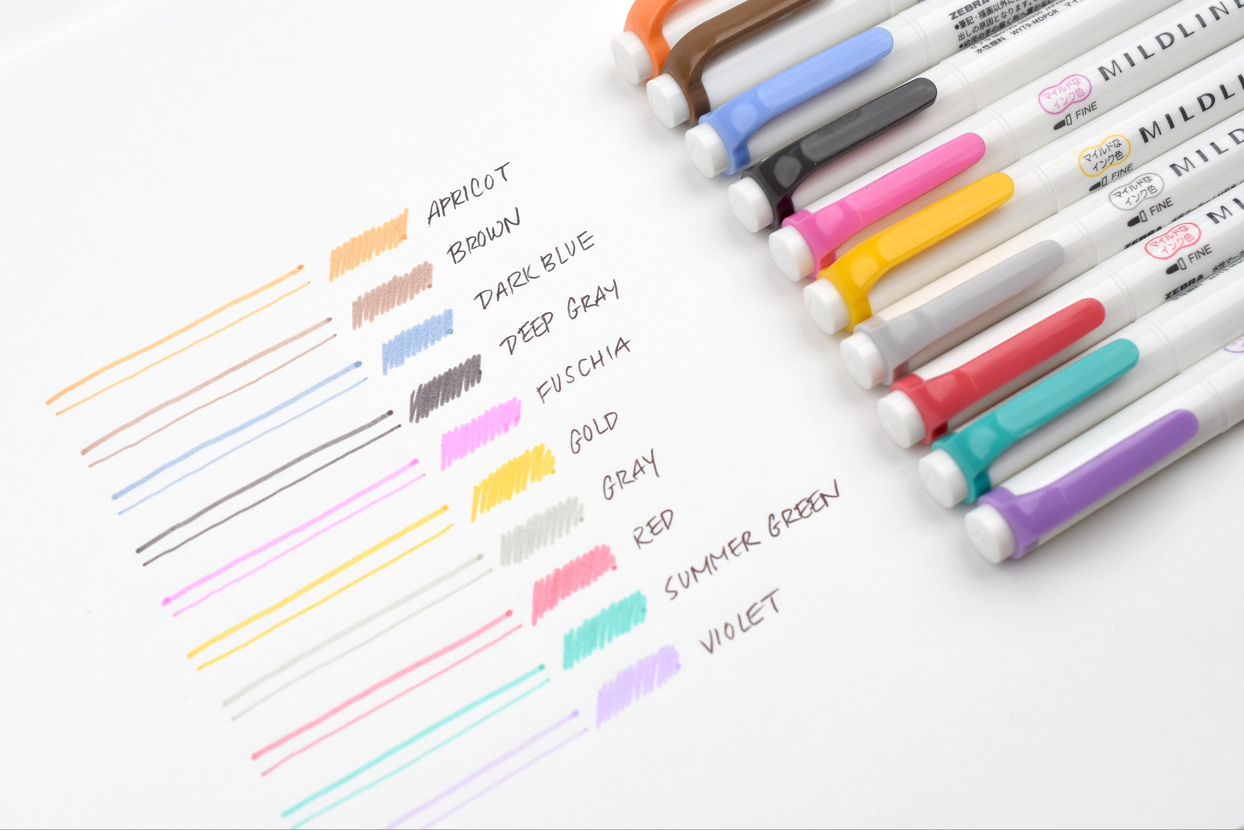 Zebra Highlighter Mildliner Fine - Limited Edition - 5 Color Set
