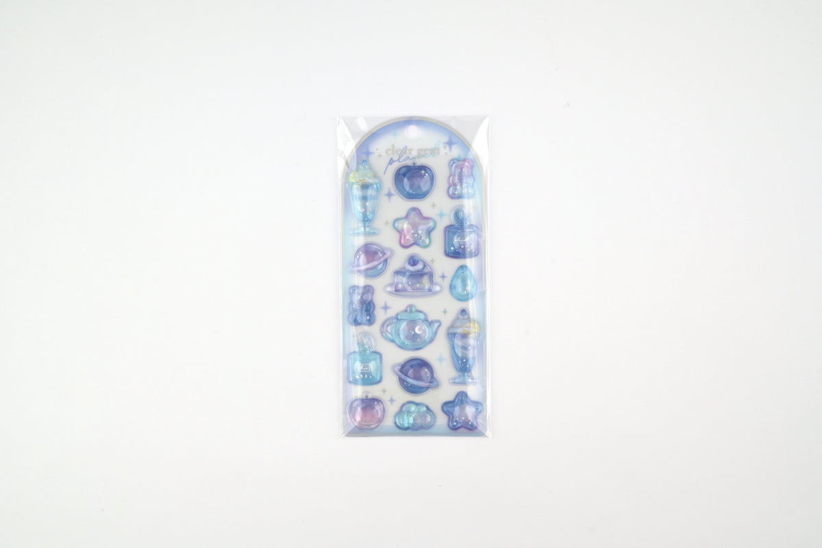 Q-Lia Clear Gem Stickers - Planet