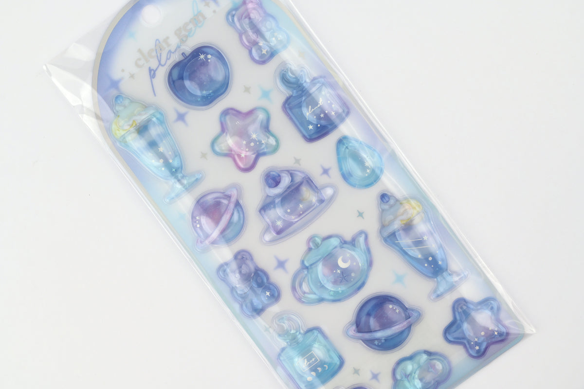Q-Lia Clear Gem Stickers - Planet