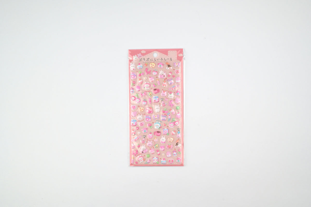Q-Lia Puchu Puni Life Stickers - Cute Bunny Life