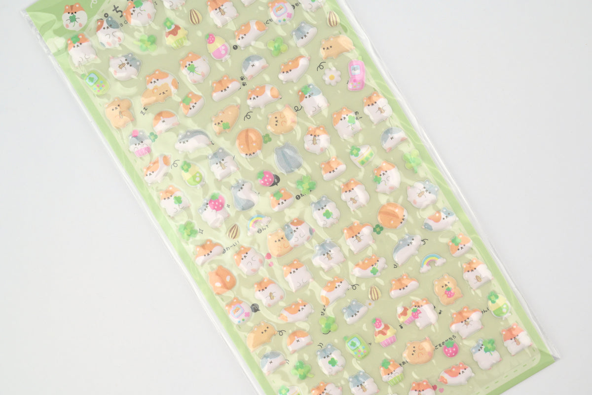 Q-Lia Puchu Puni Life Stickers - Happy Ham Life