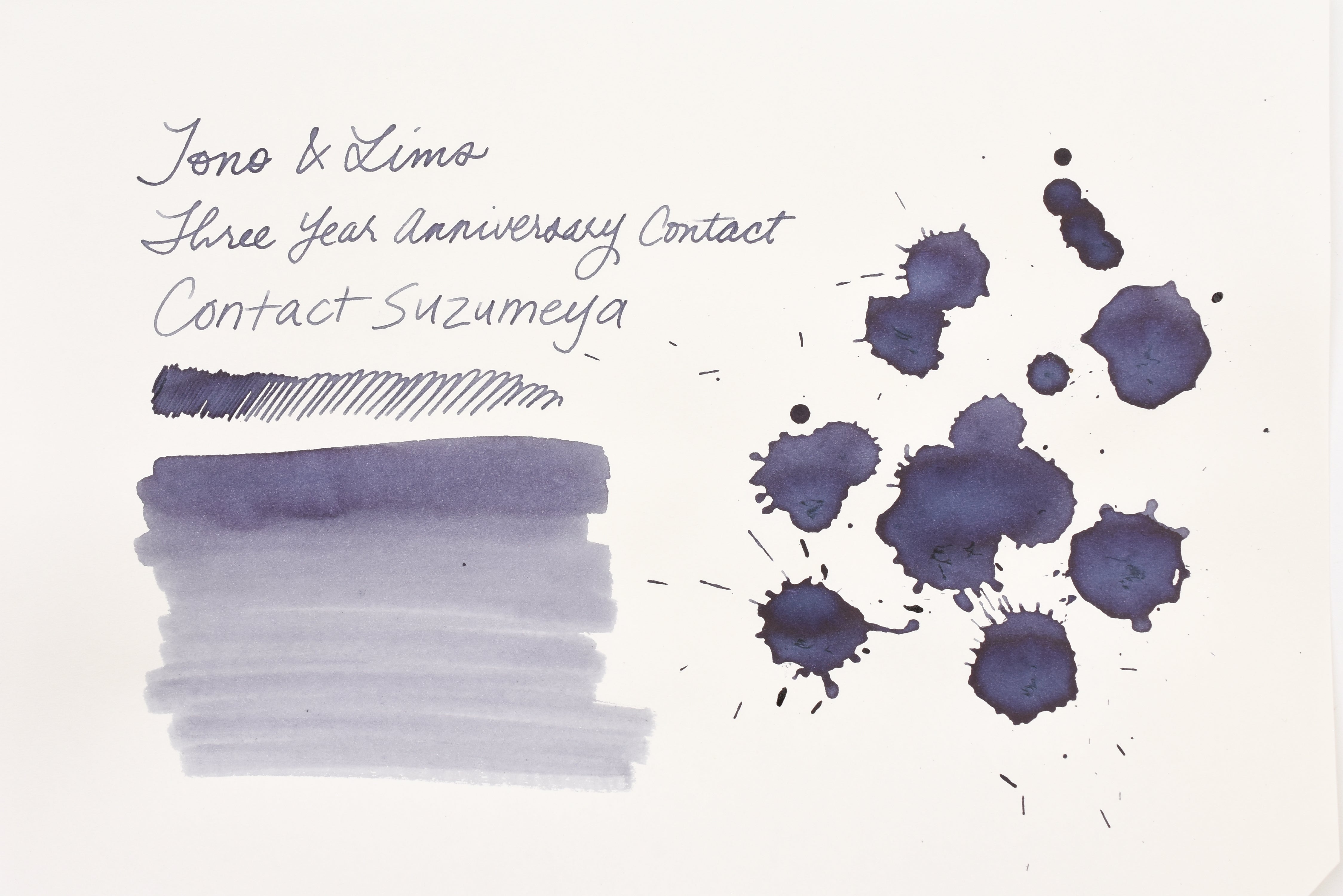 Tono & Lims Ink Bottle - Three Year Anniversary Contact - Contact